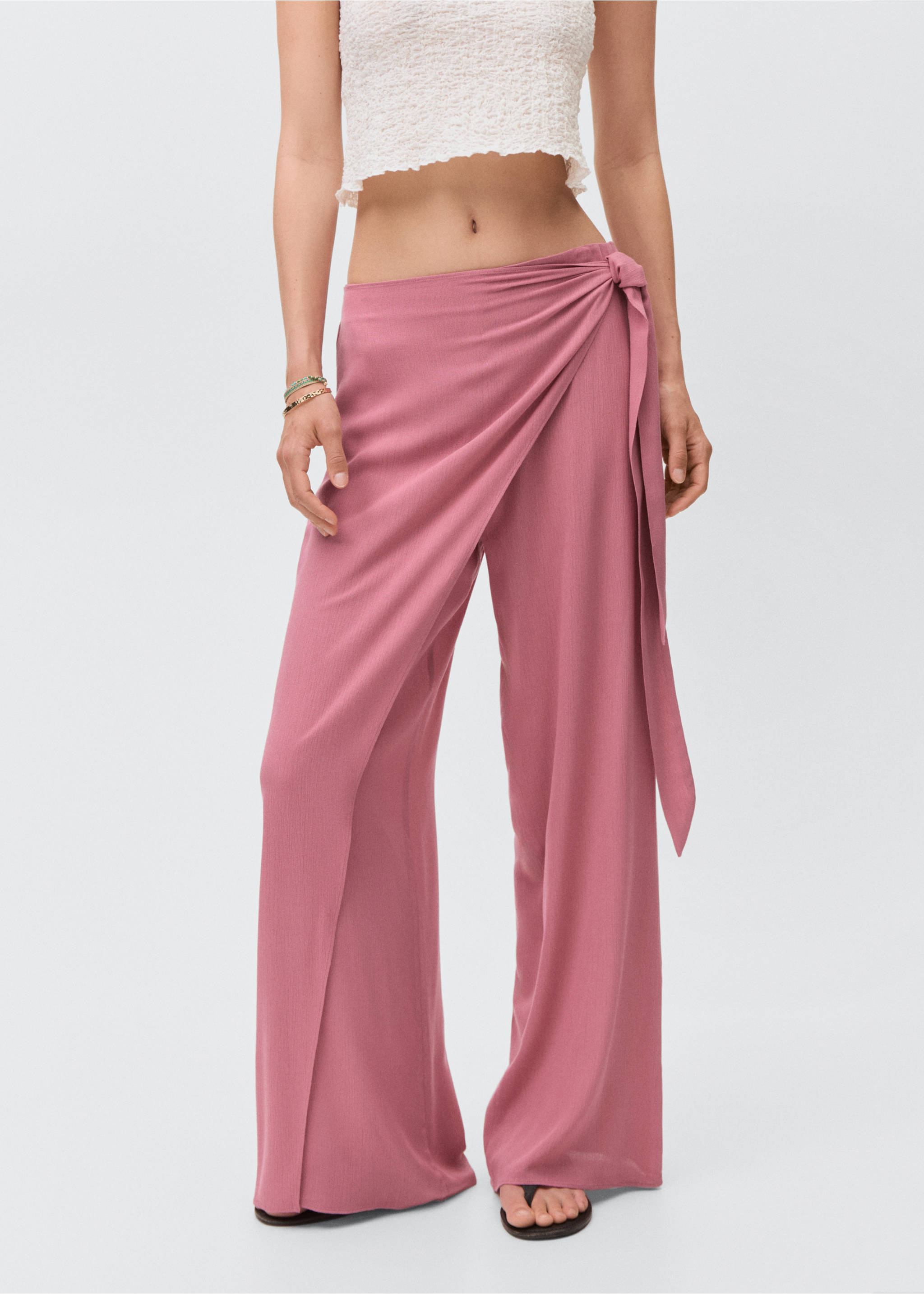Pantalón pareo - Plano medio, Rosa. Ref: 17041516-00.
