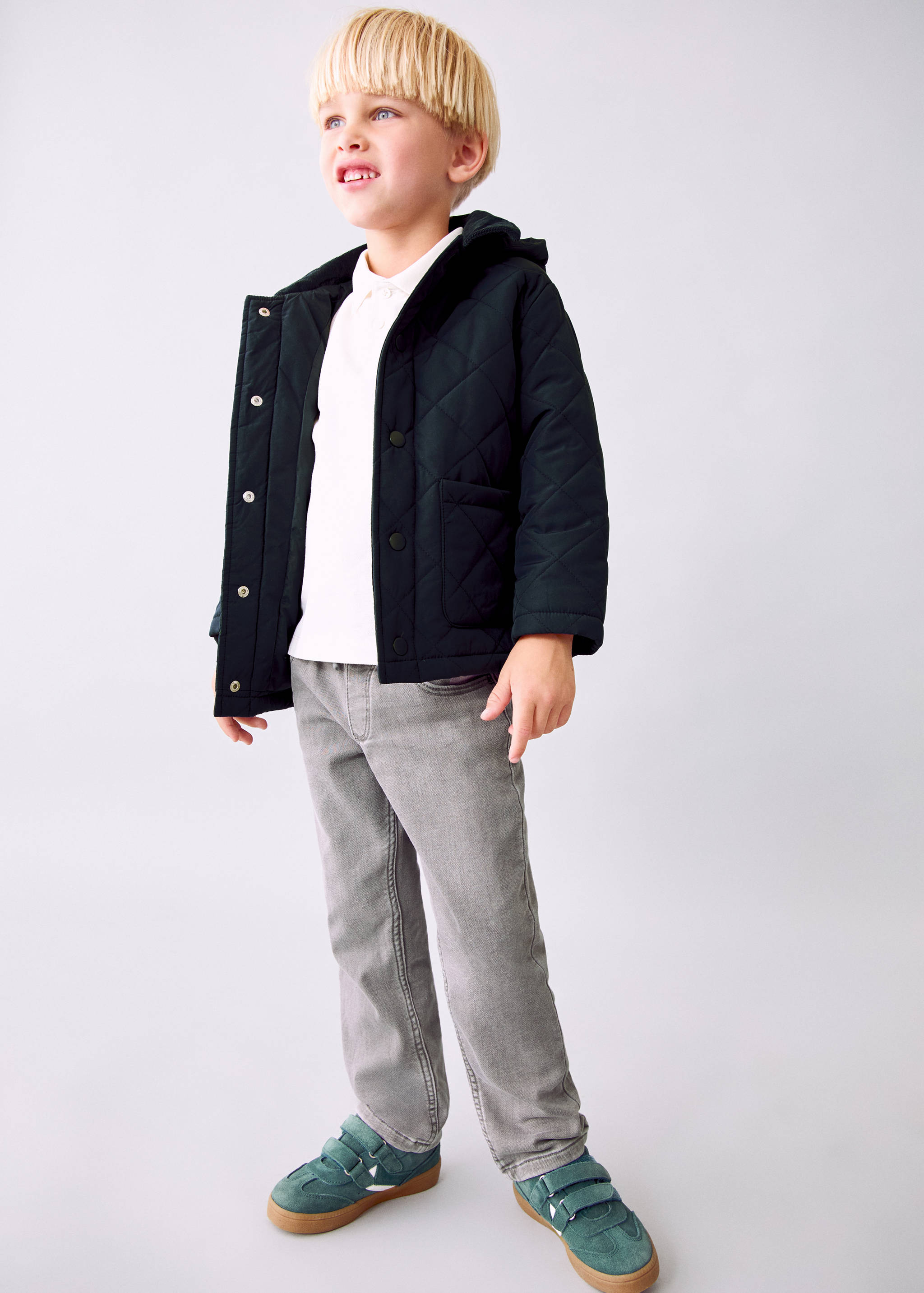 Straight jeans with drawstring - General plane