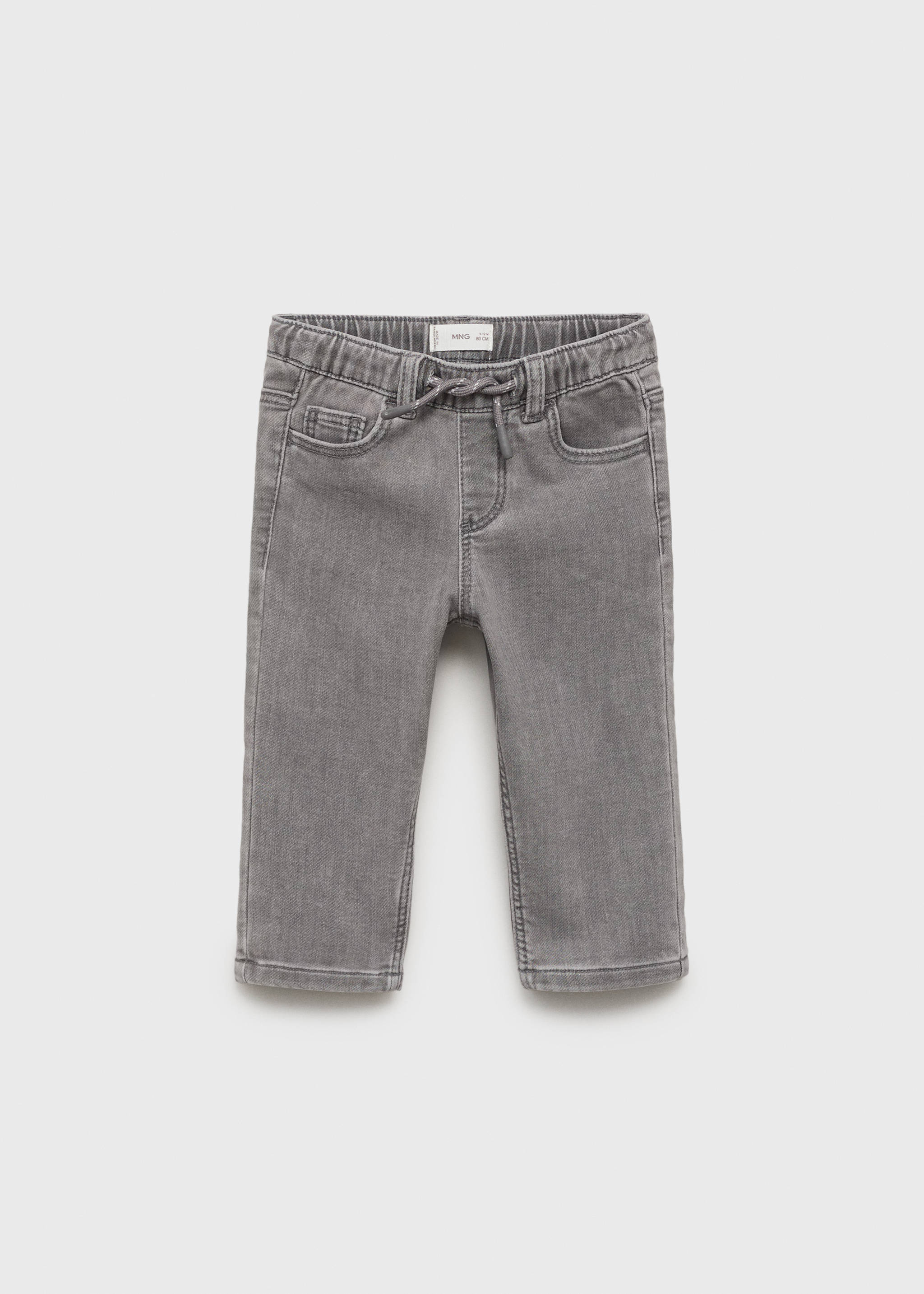 Straight jeans with drawstring - Article without model