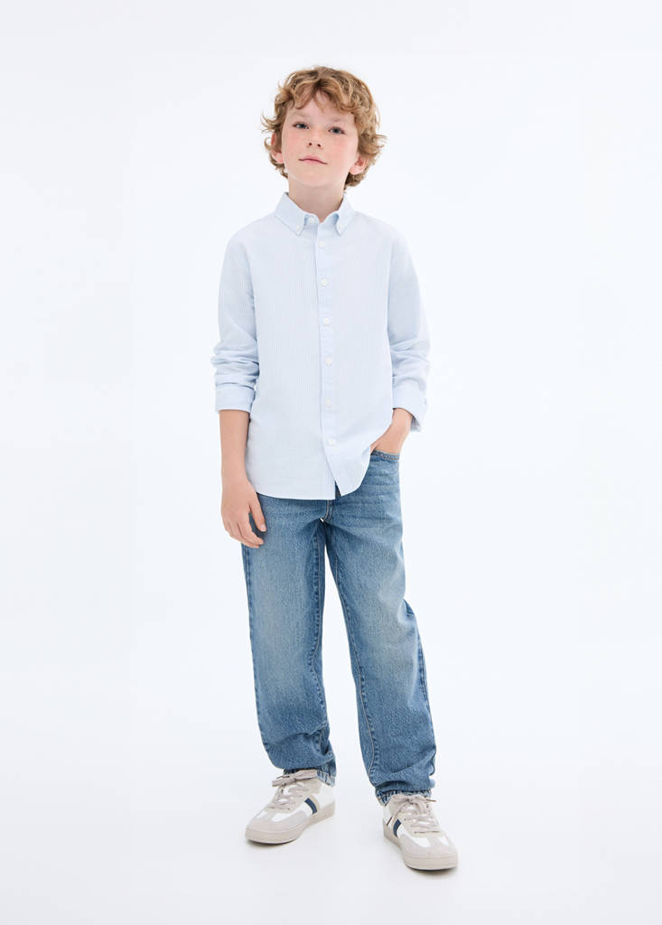 Striped Oxford shirt — Sky Blue
