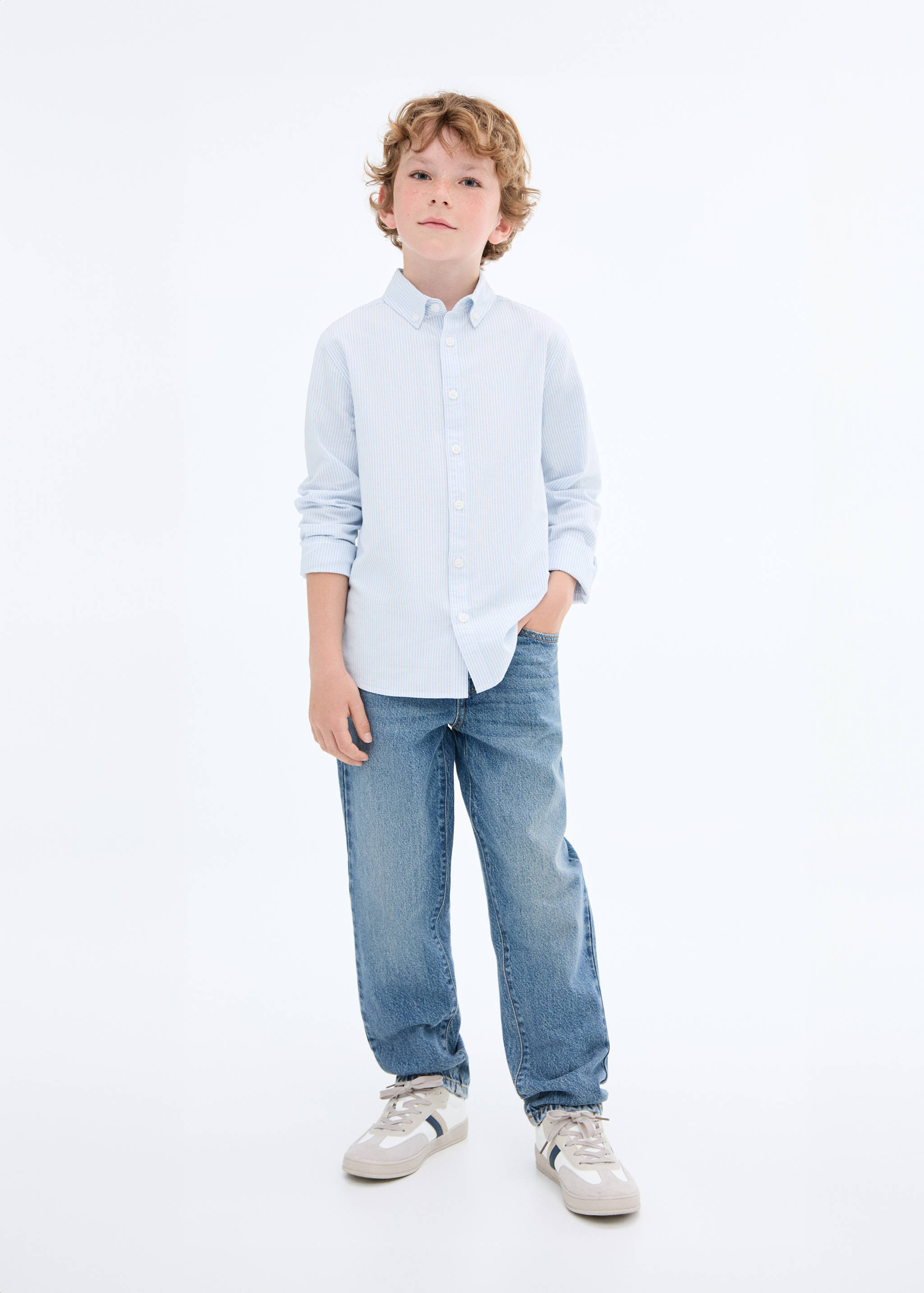 Camisa Oxford ratlles - Pla general