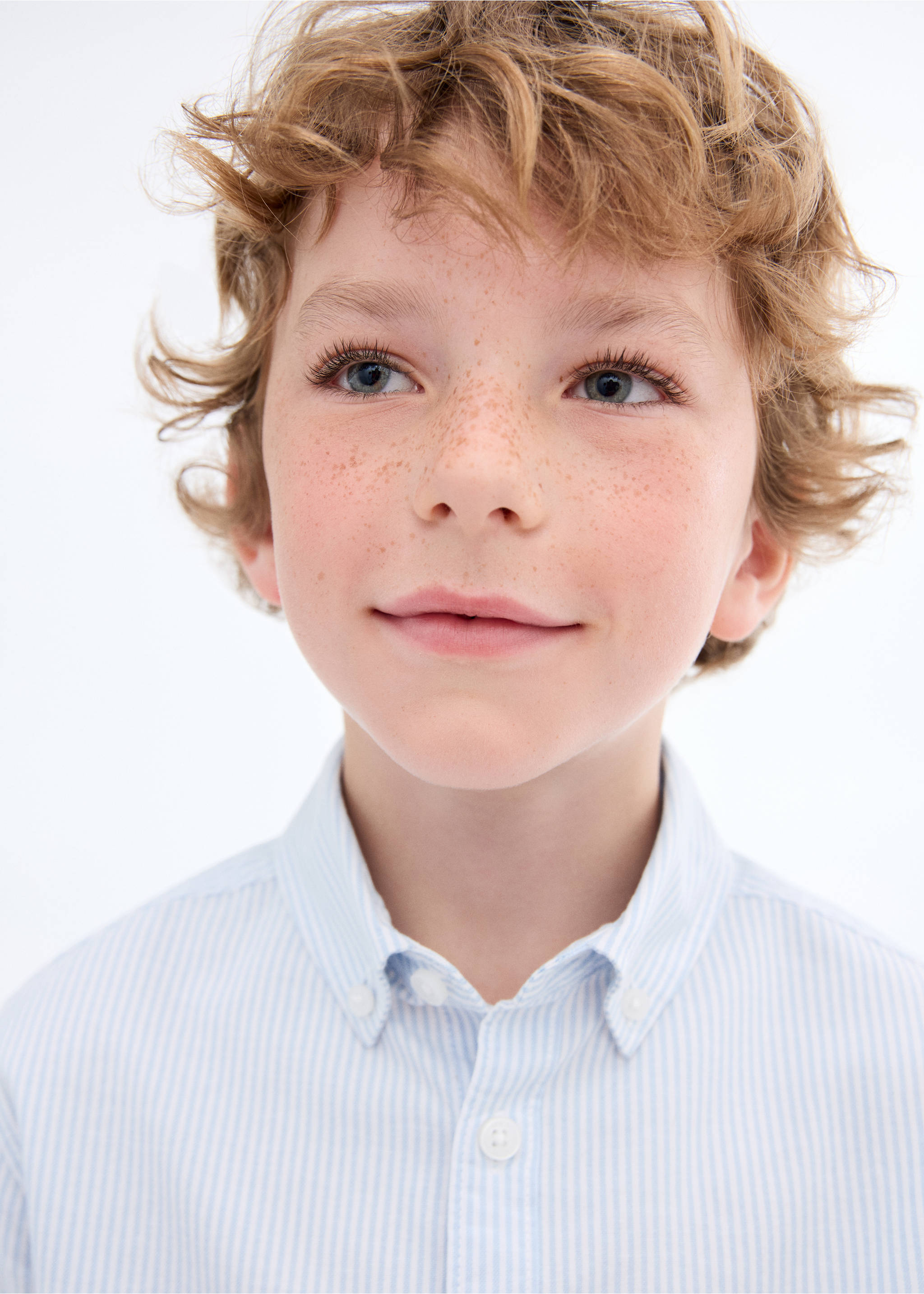 Camisa Oxford rayas - Detalle del artículo 1, Azul celeste. Ref: 17041518-00.