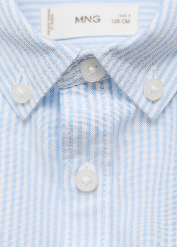 Striped Oxford shirt — Sky Blue
