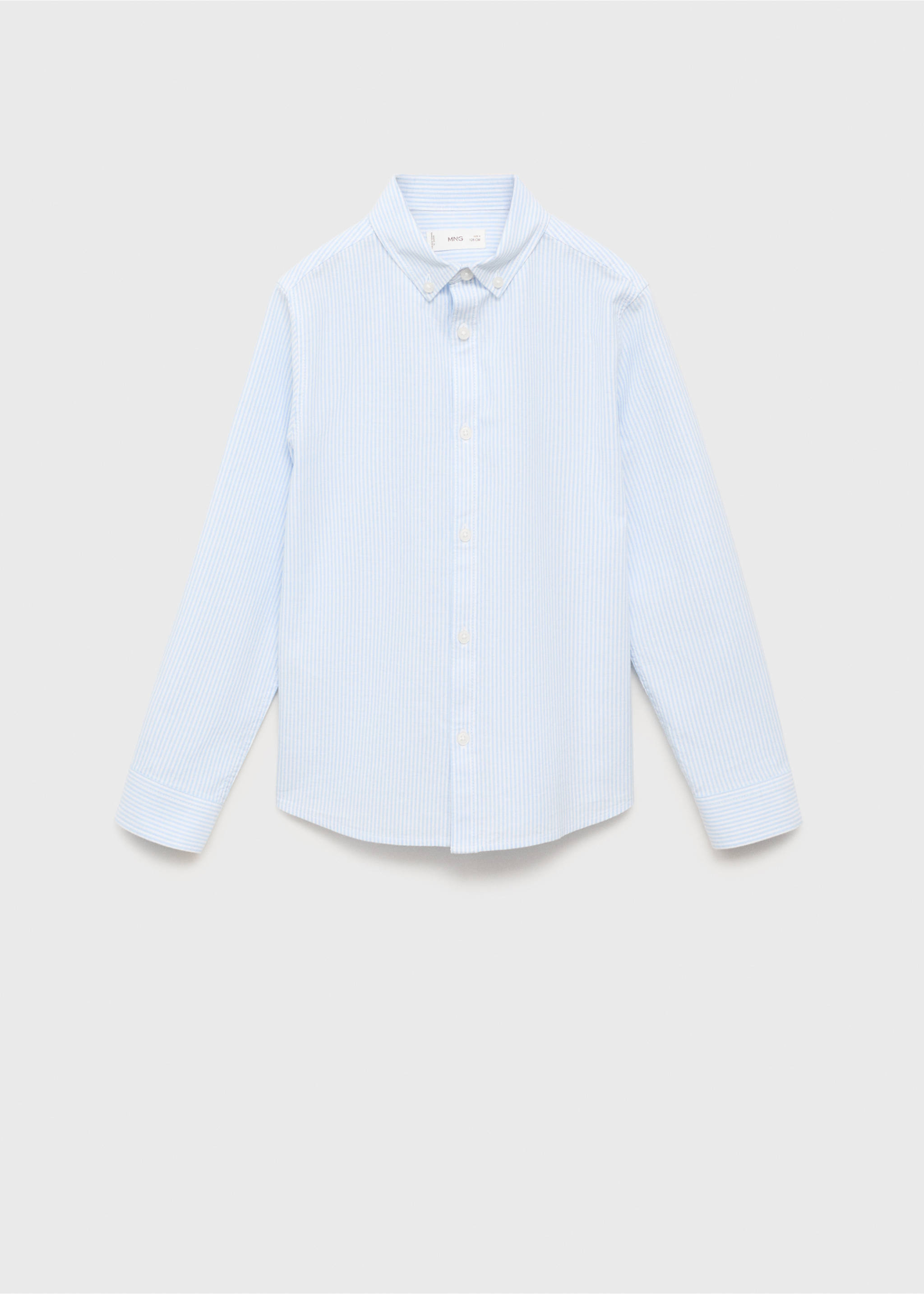 스트라이프 옥스포드 셔츠 - 모델 없는 상품, 스카이 블루. Ref: 17041518-00.