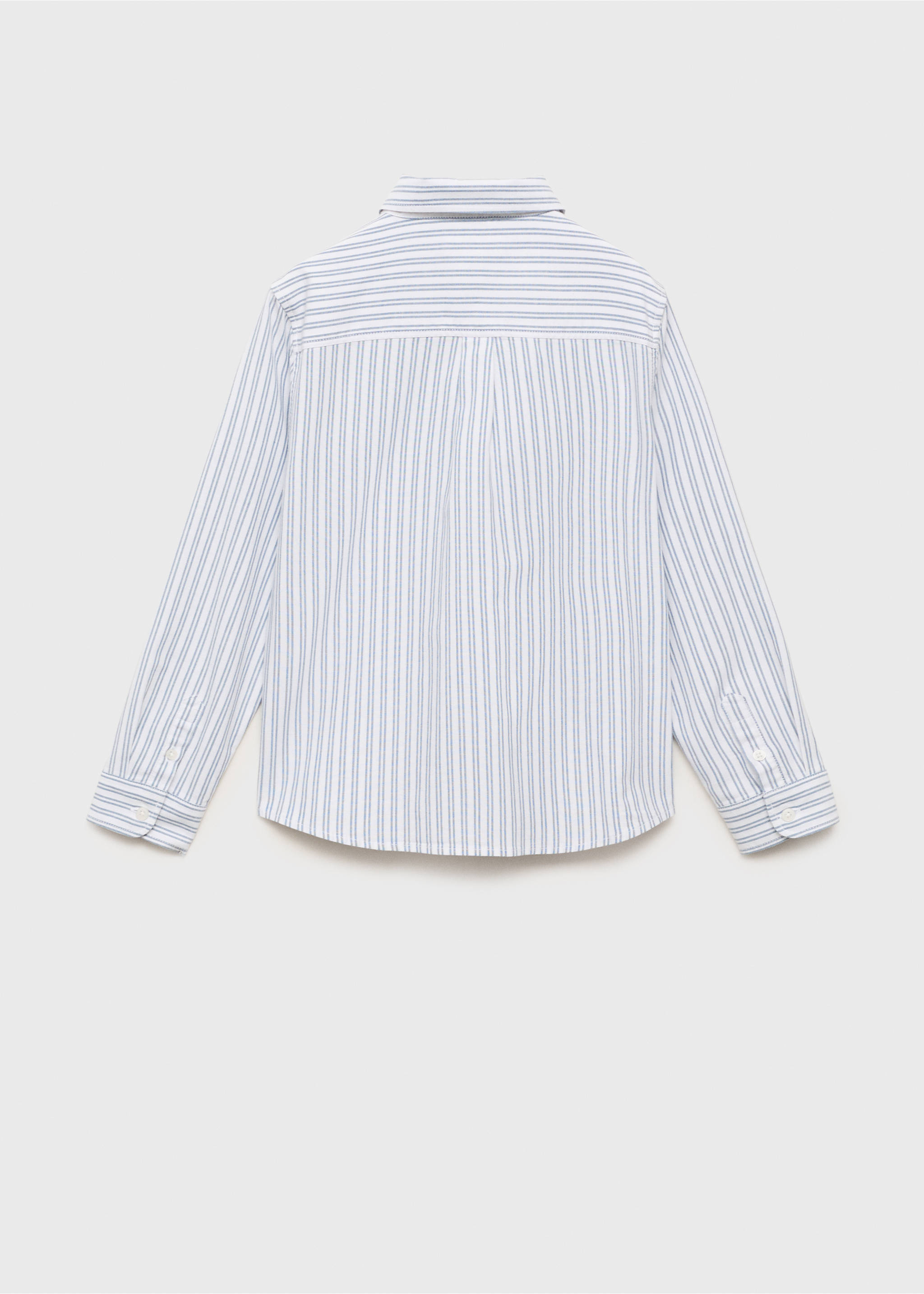 Striped Oxford shirt - Reverse of the article, Indigo Blue. Ref: 17041518-00.