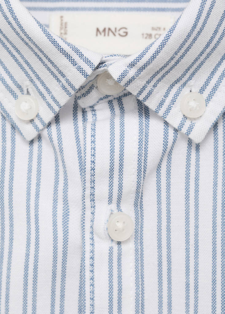 Striped Oxford shirt — Indigo Blue