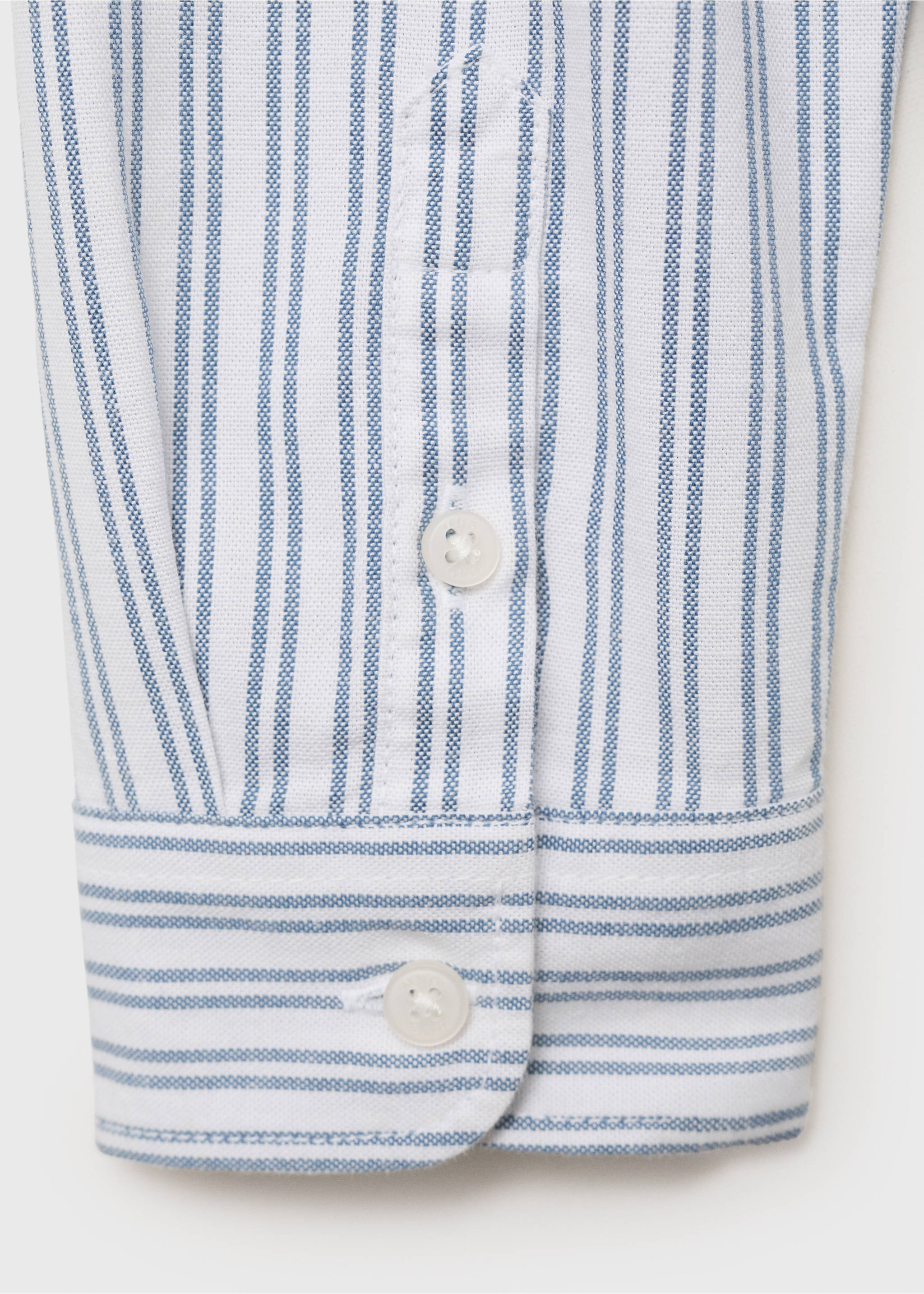 Striped Oxford shirt - Details of the article 0, Indigo Blue. Ref: 17041518-00.