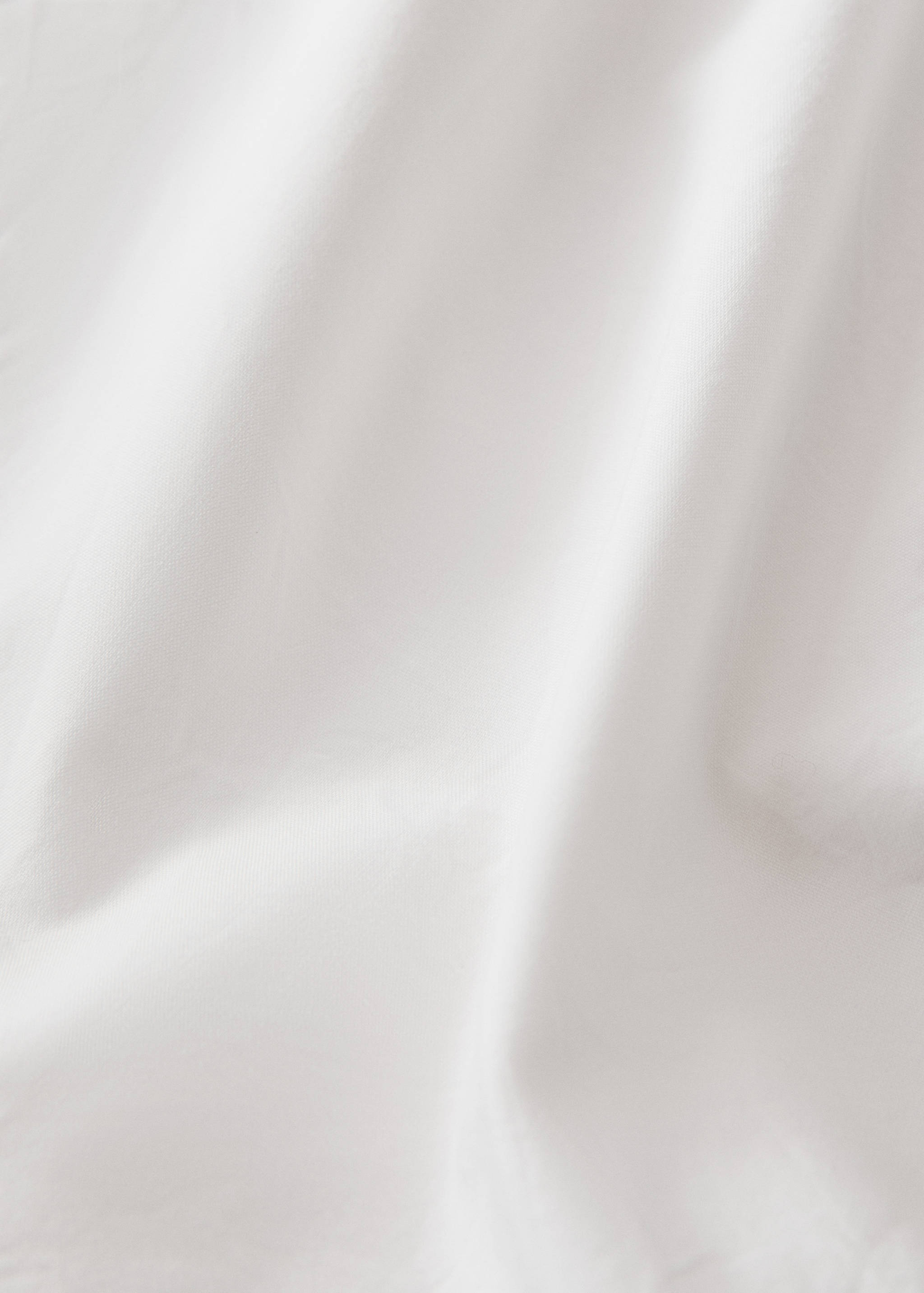 Washed cotton percale top sheet with zigzag stitching for 180/200 cm bed - Details of the article 3