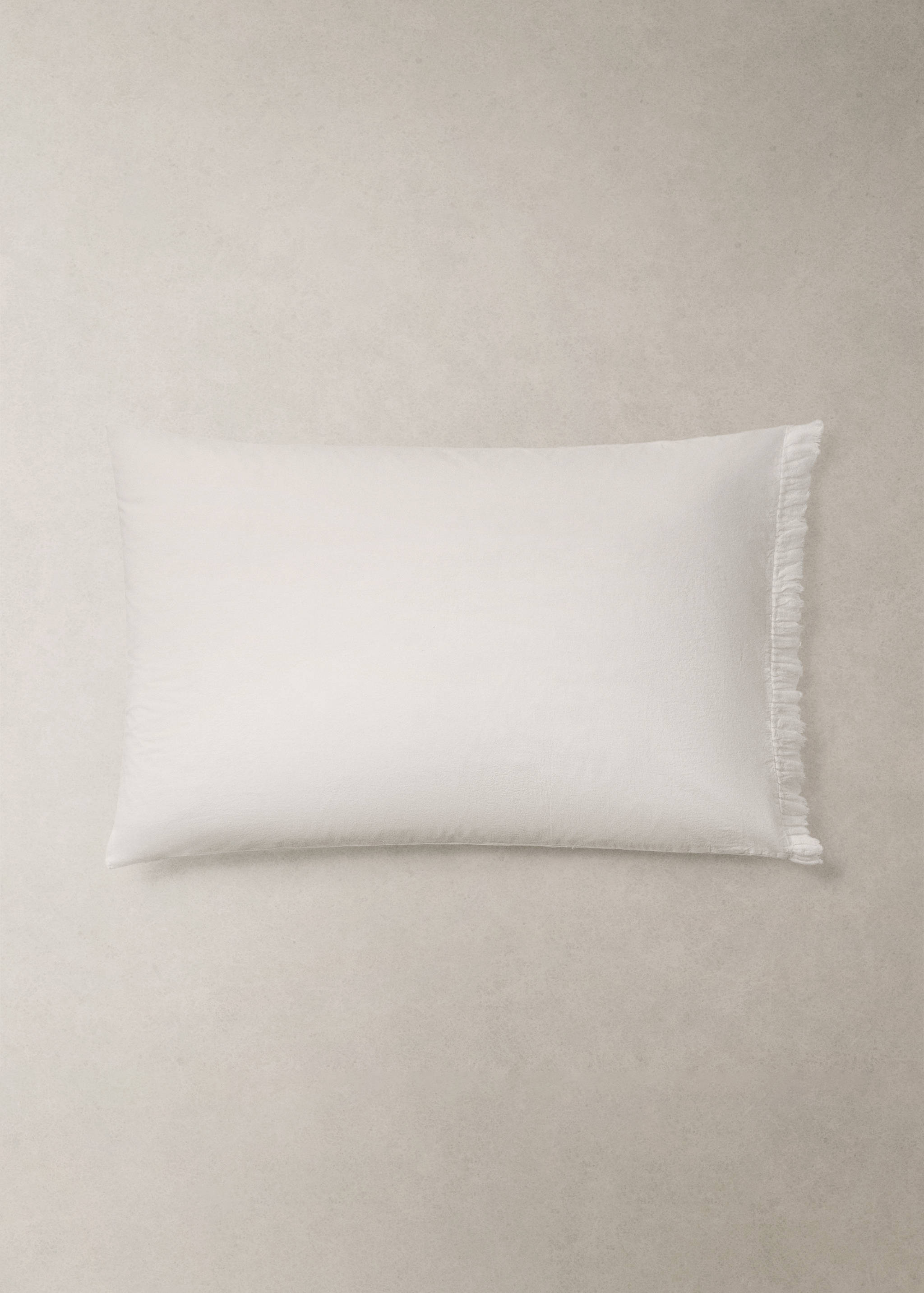 Deux taies d'oreiller percale de coton volants gaze 50x75 cm - Détail de l'article 7