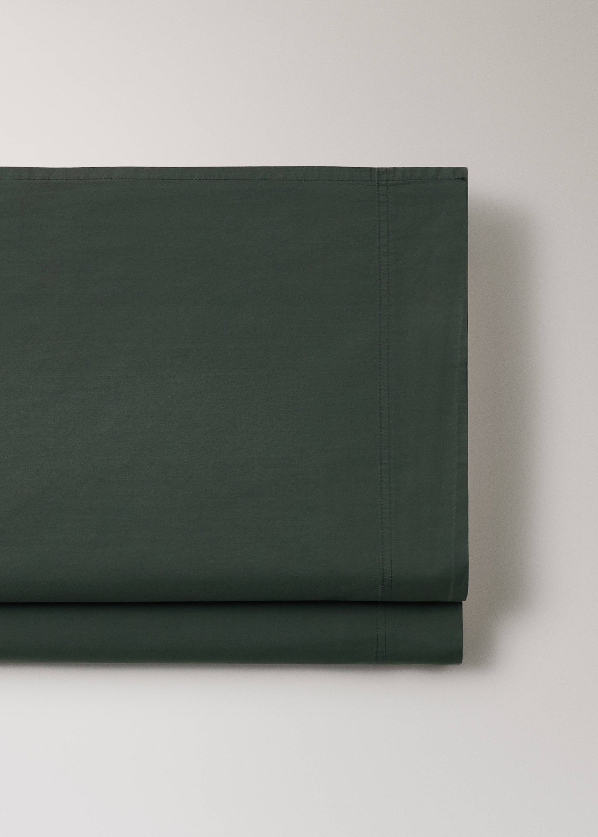 Cotton poplin double-stitched top sheet for 90 cm bed - Details of the article 2