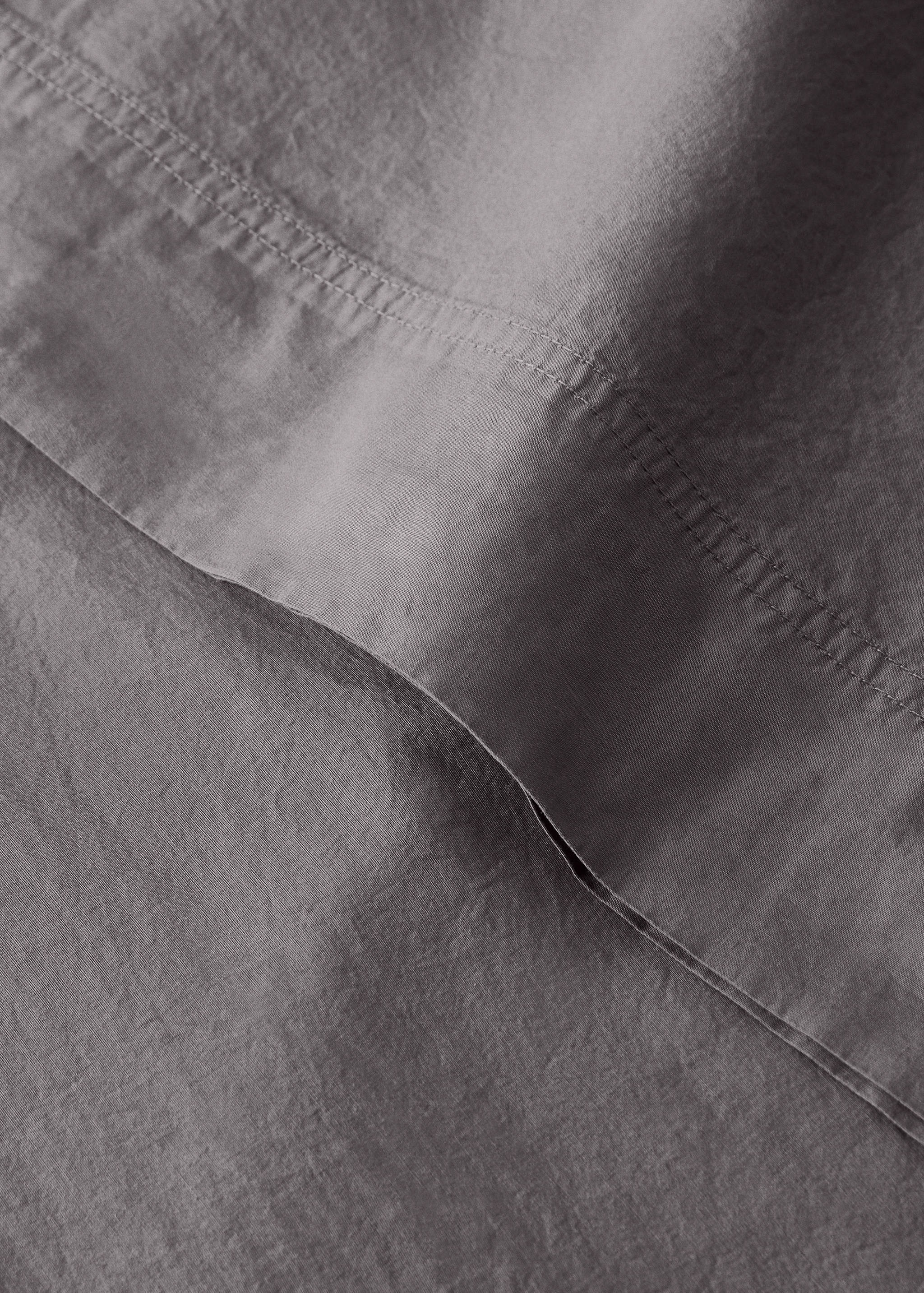 Cotton poplin double-stitched top sheet for 90 cm bed - Details of the article 1