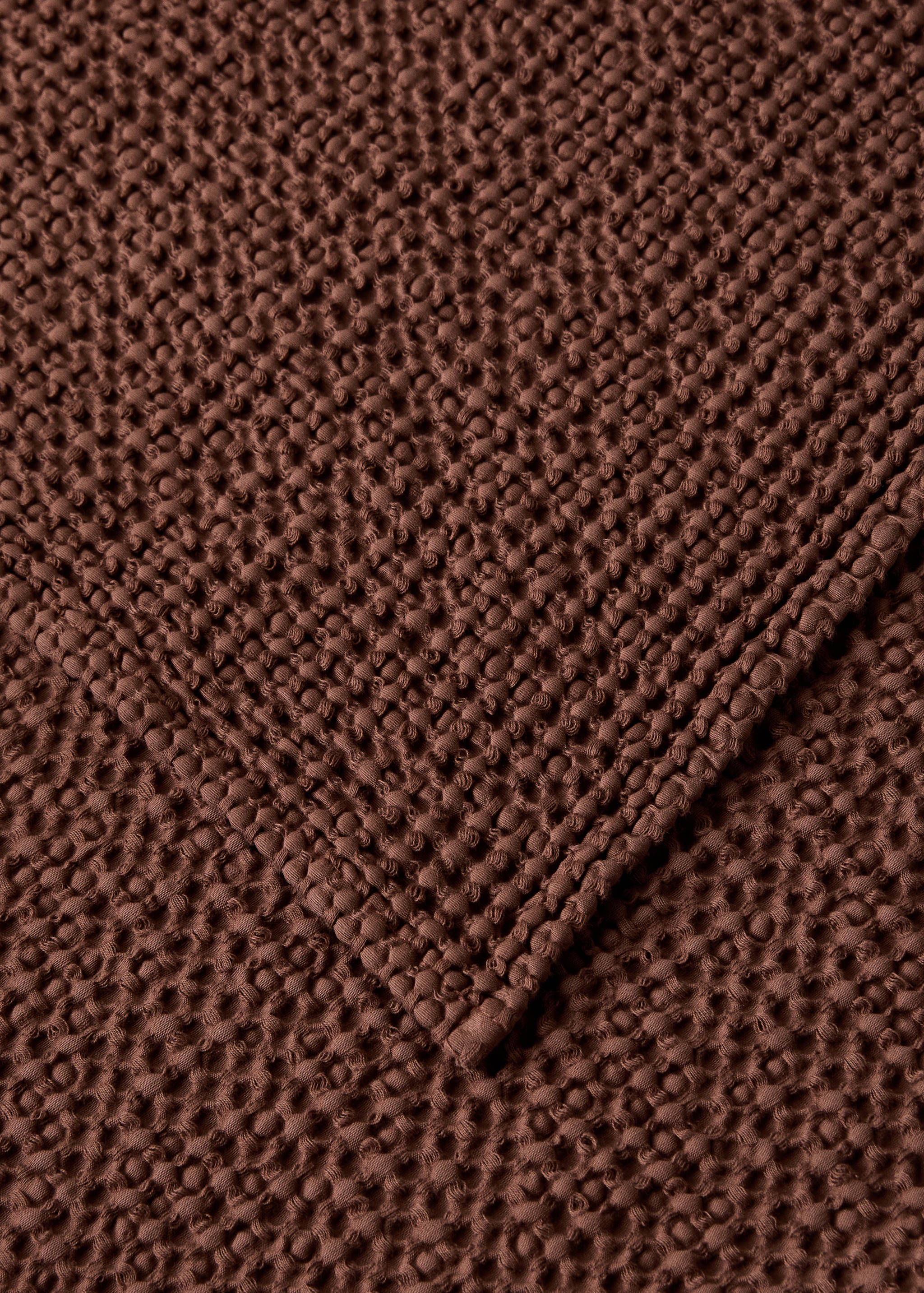 Cotton waffle garment-dyed bedspread for 180/200 cm bed - Details of the article 1