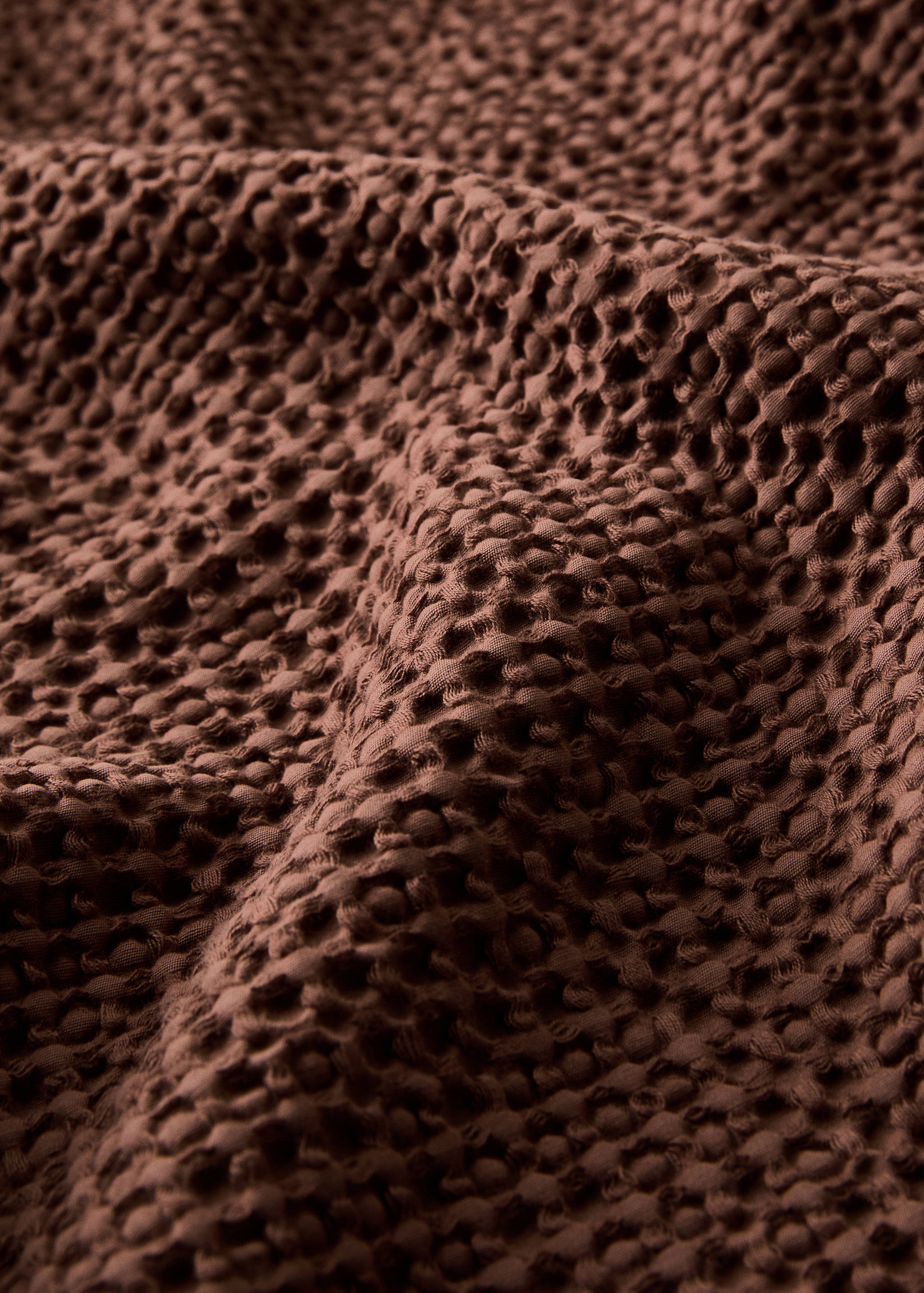 Cotton waffle garment-dyed bedspread for 180/200 cm bed - Details of the article 2