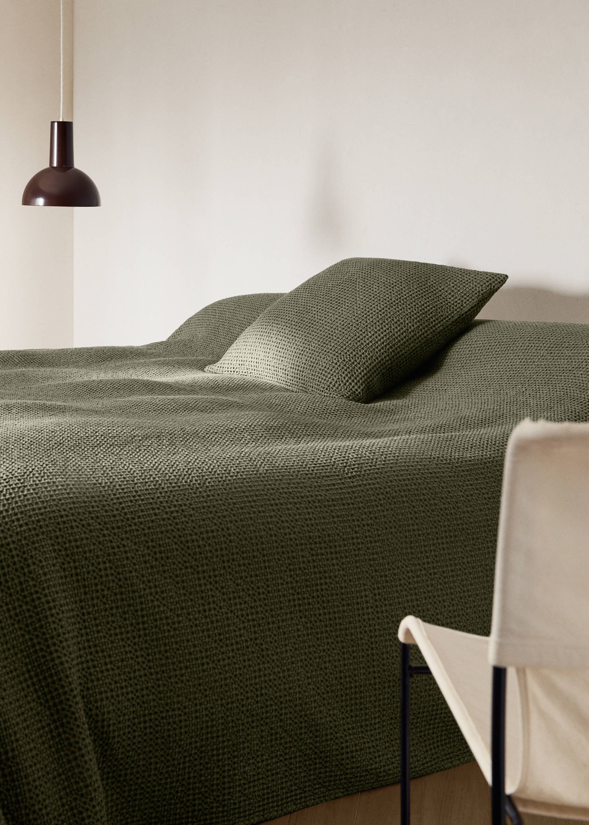 Cotton waffle garment-dyed bedspread for 180/200 cm bed - Details of the article 7