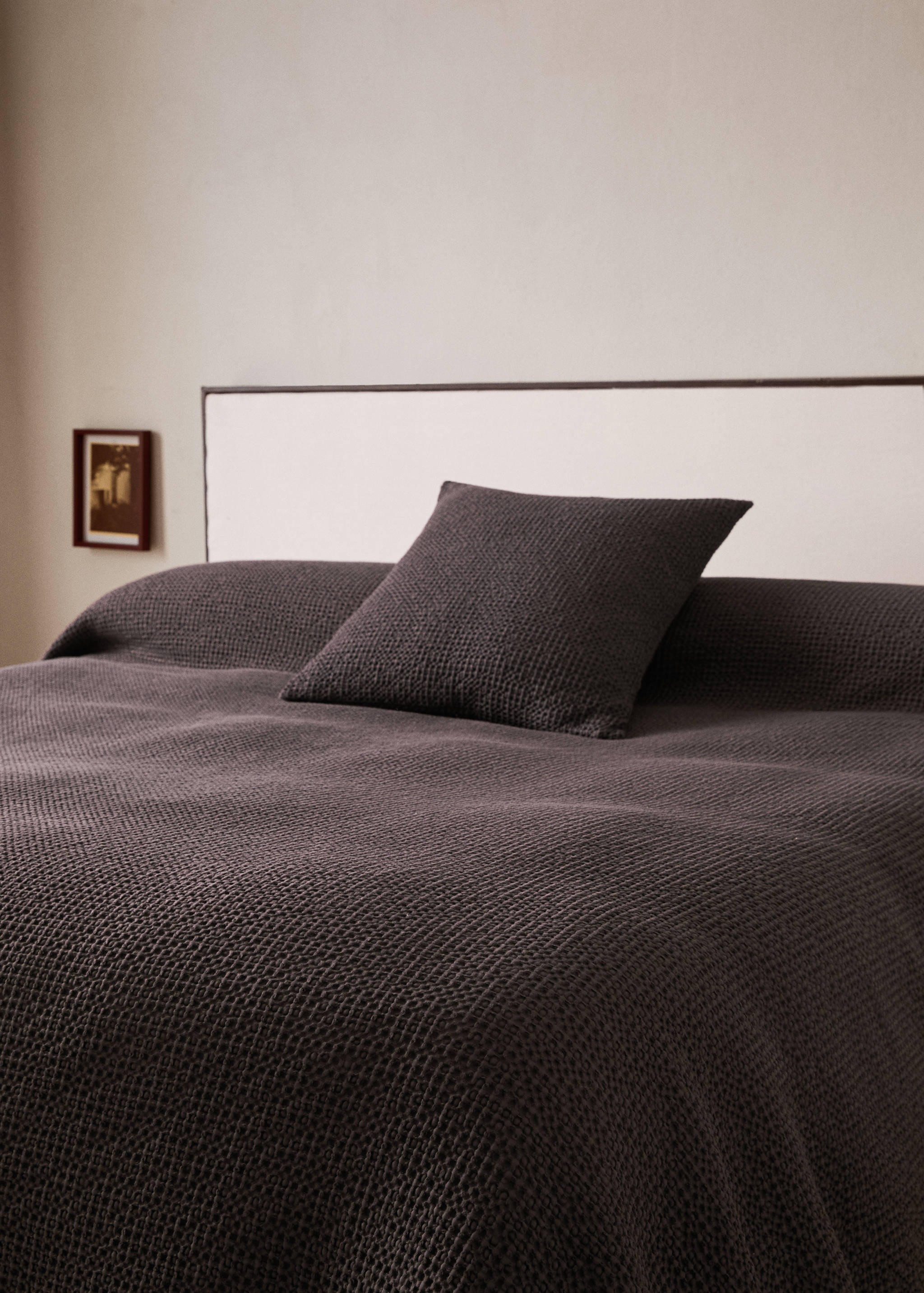 Cotton waffle garment-dyed bedspread for 180/200 cm bed - Details of the article 7