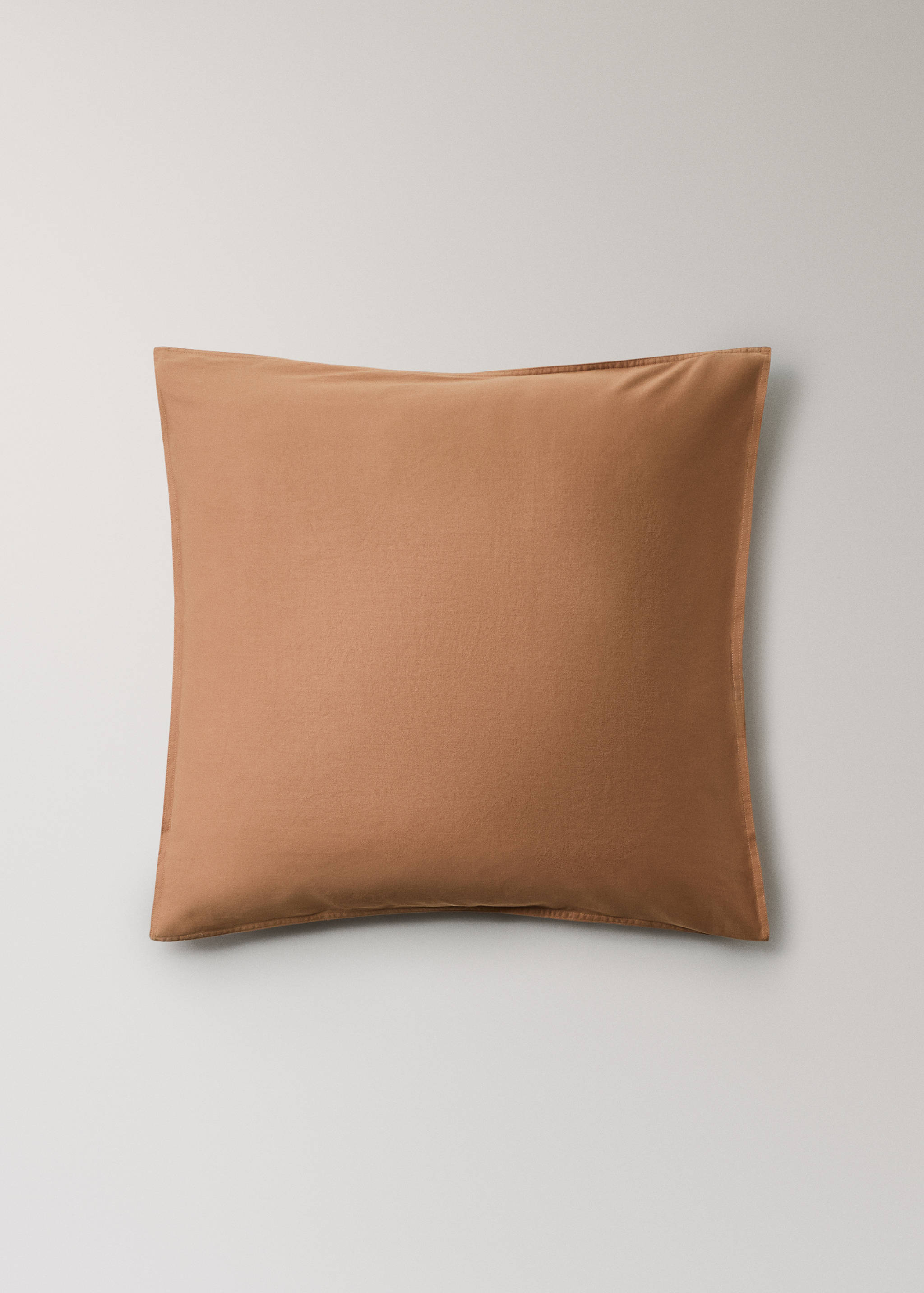 Two washed cotton satin pillowcases with double stitching 60x60 cm - Article without model