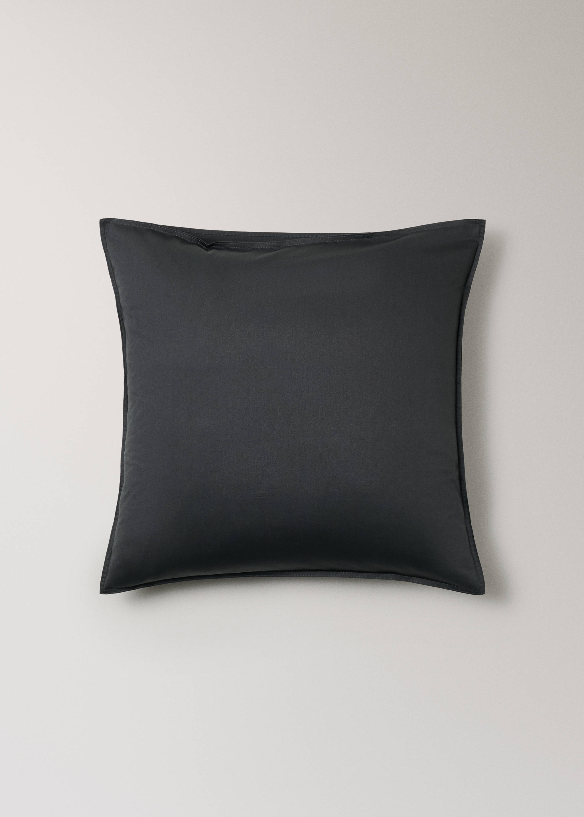 Two washed cotton satin pillowcases with double stitching 60x60 cm - Article without model