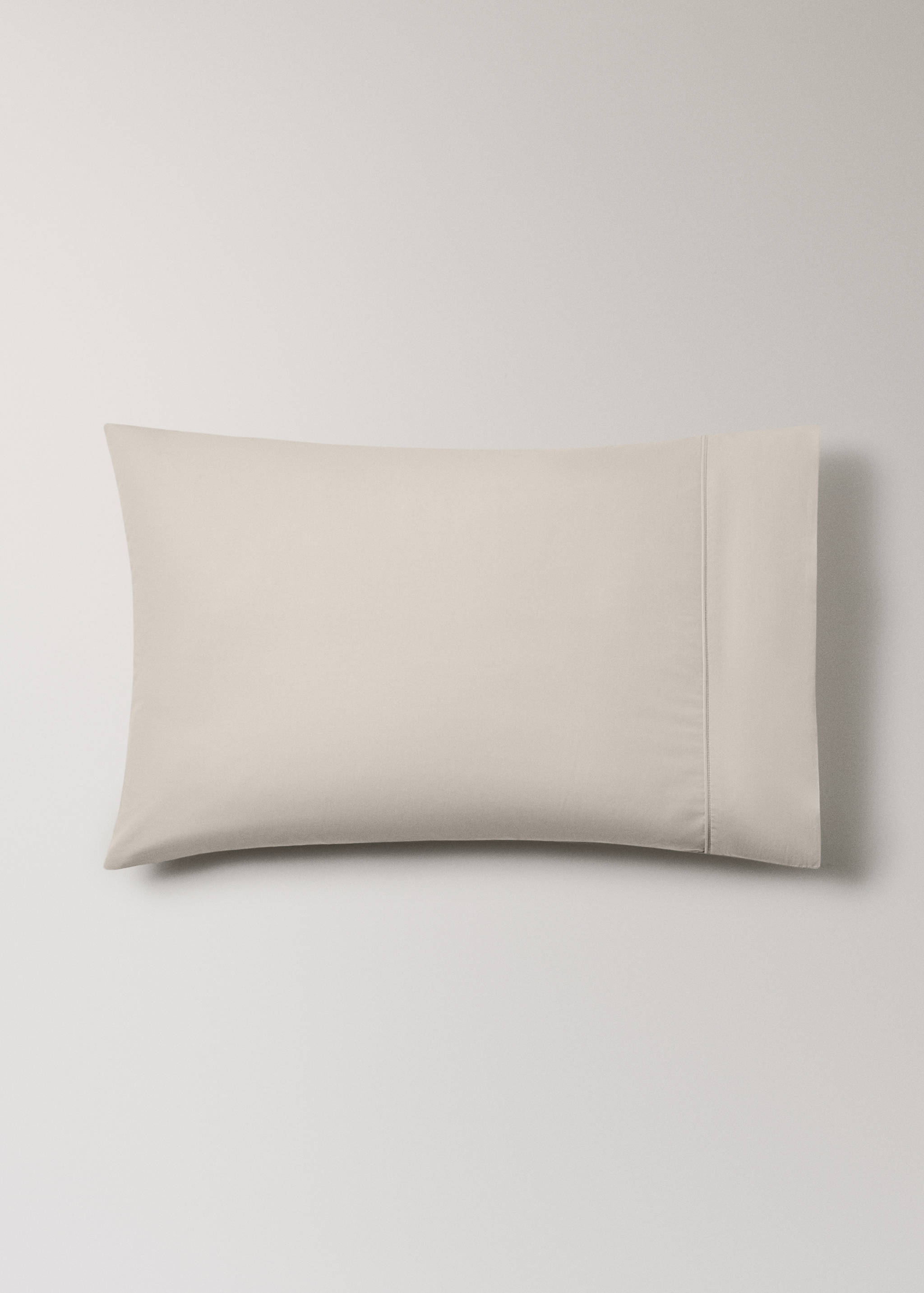 Two 500-thread count cotton percale pillowcases with rounded piping detail 50x75 cm - Article without model