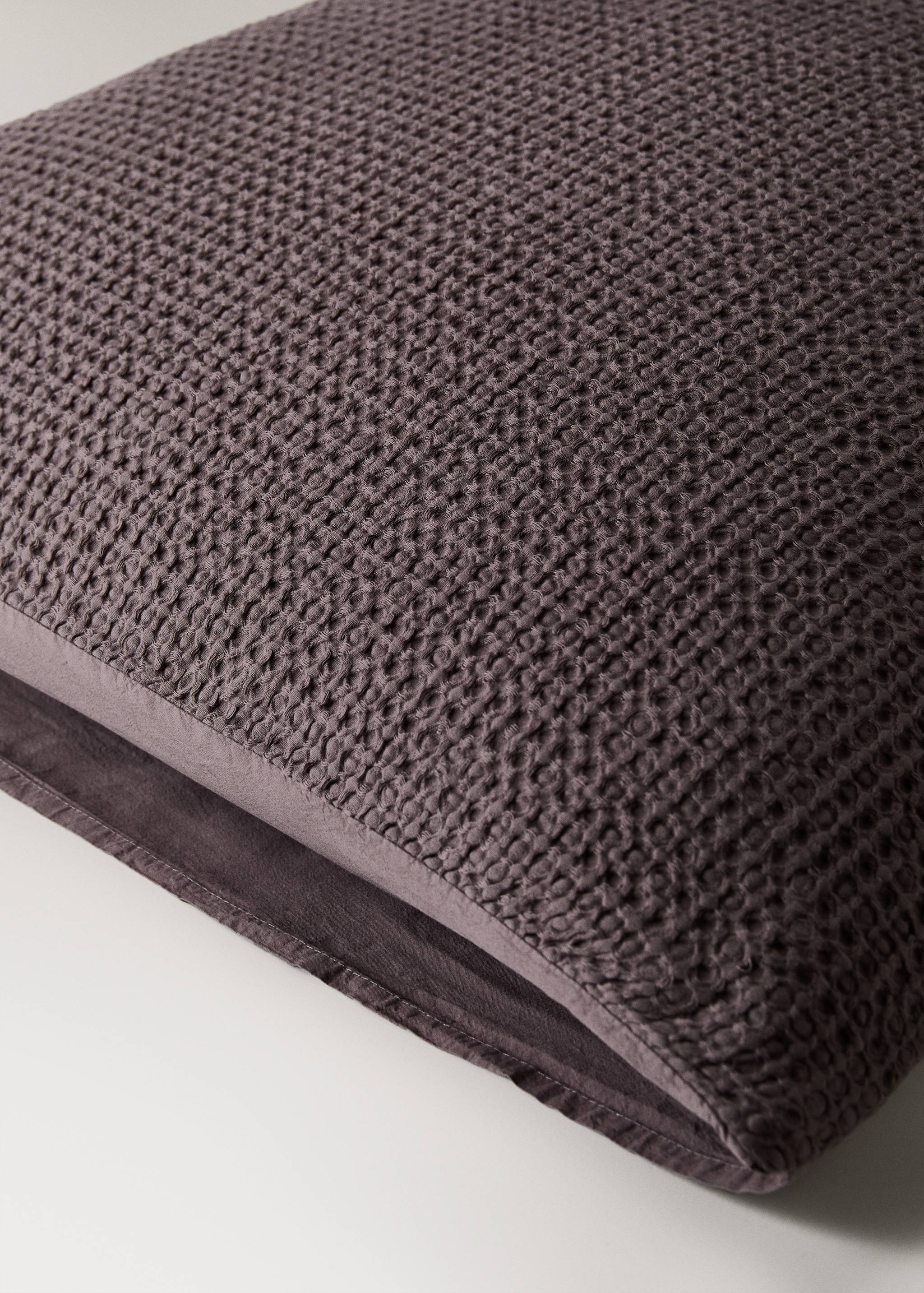 Δύο μαξιλαροθήκες από βαμβάκι μερσεριζέ waffle 50x75 εκ - Λεπτομέρεια του προϊόντος 2