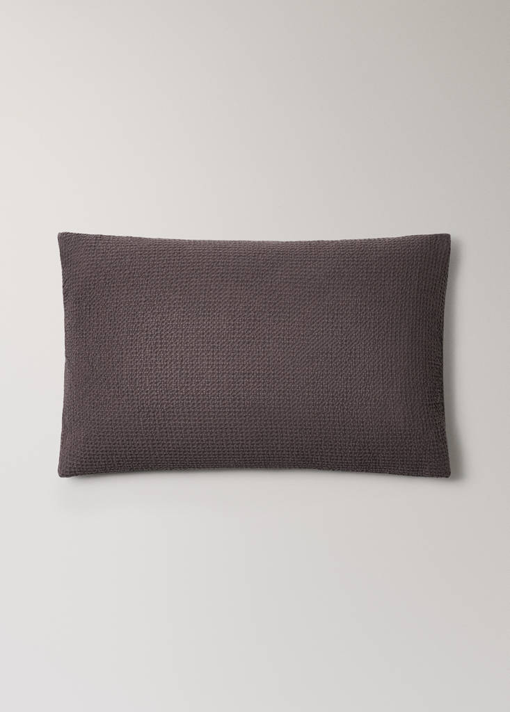 Two cotton waffle percale pillowcases 50x75 cm — Blackberry
