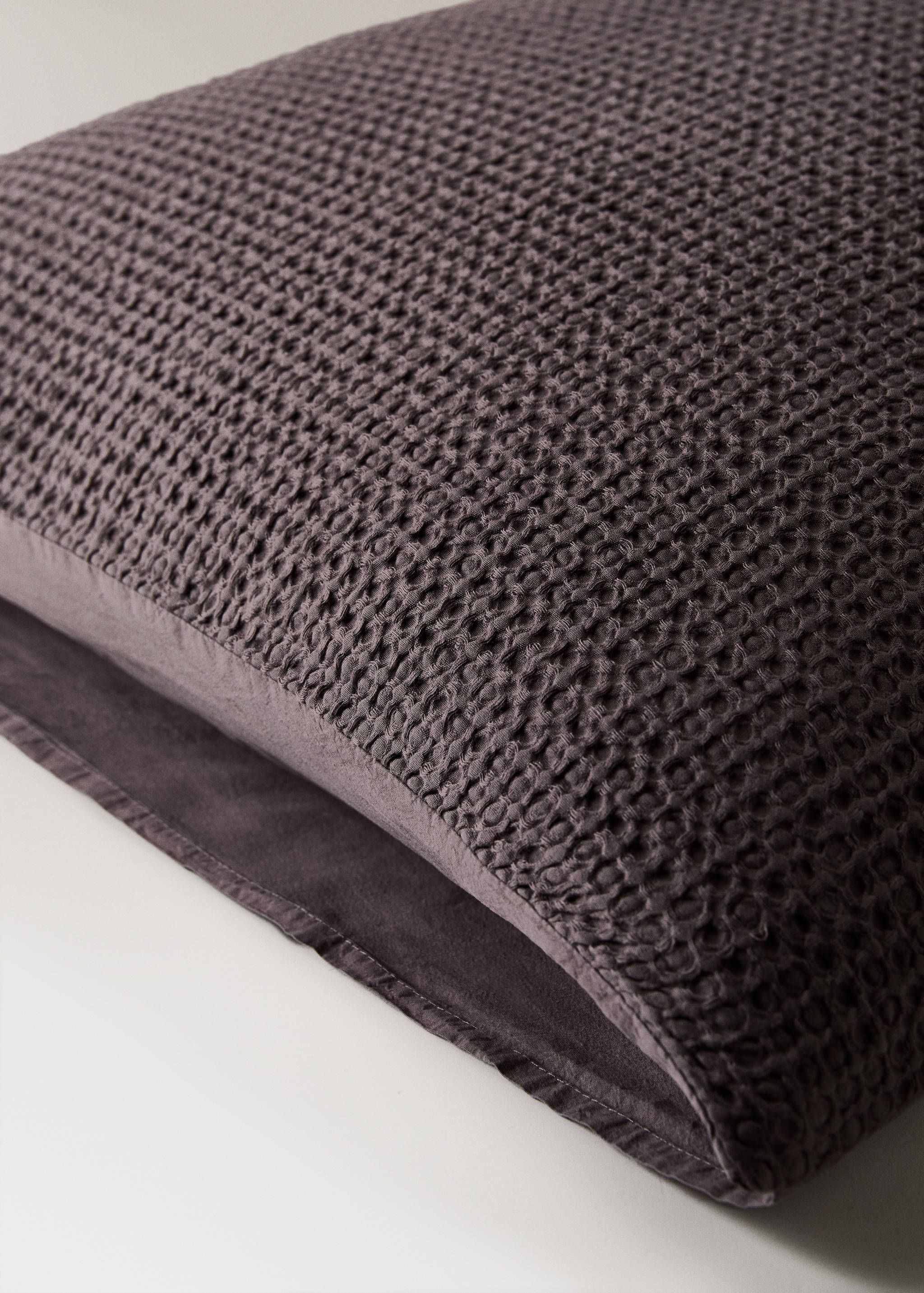 Dos fundas almohada algodón percal waffle 60x60 cm - Detalle del artículo 2