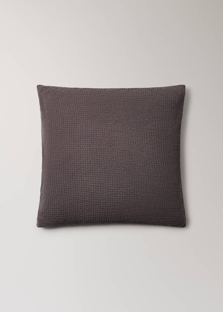 Two cotton waffle percale pillowcases 60x60 cm — Blackberry