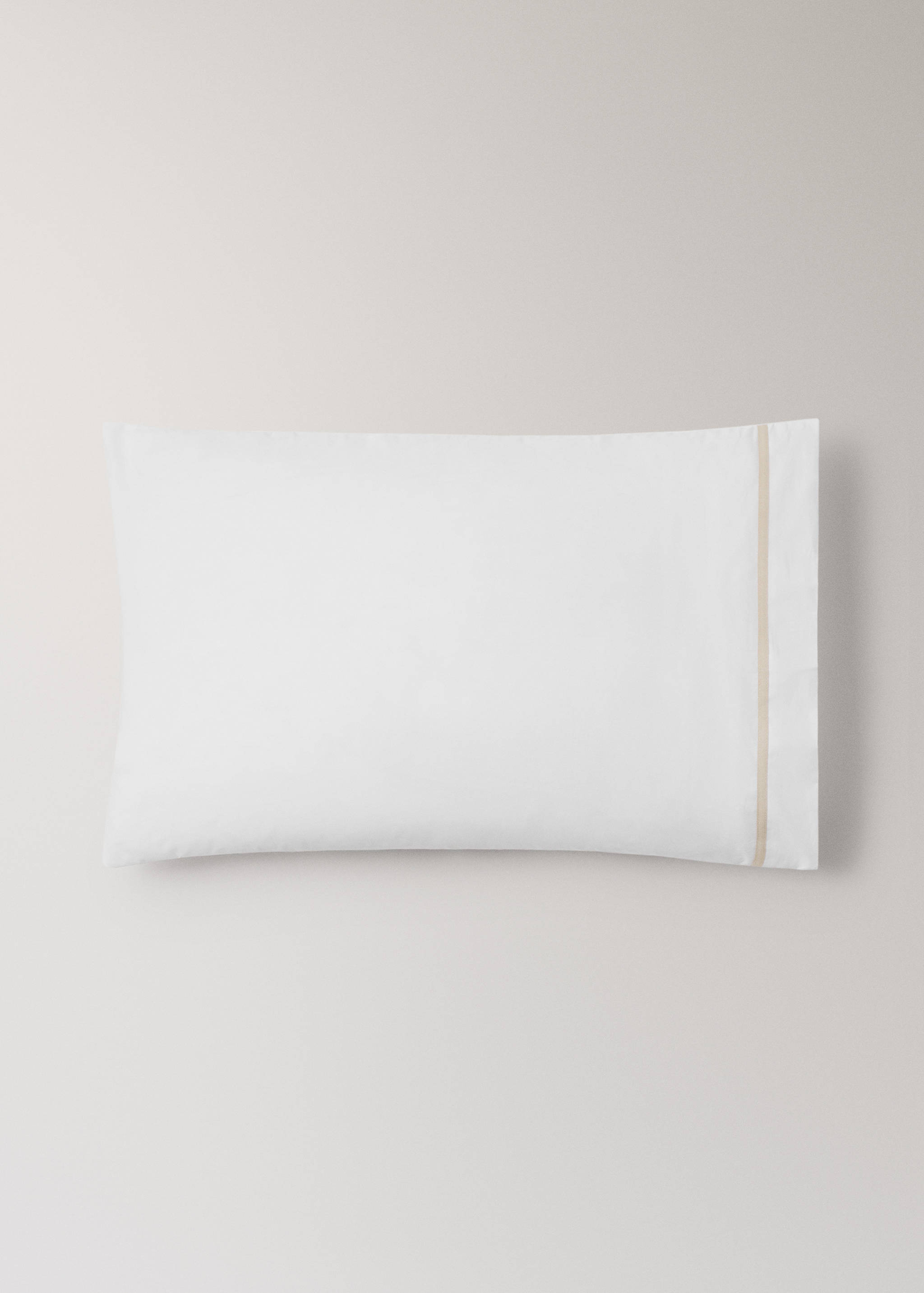 Duas capas de almofada de percal de 200 fios 50x75 cm - Artigo sem modelo