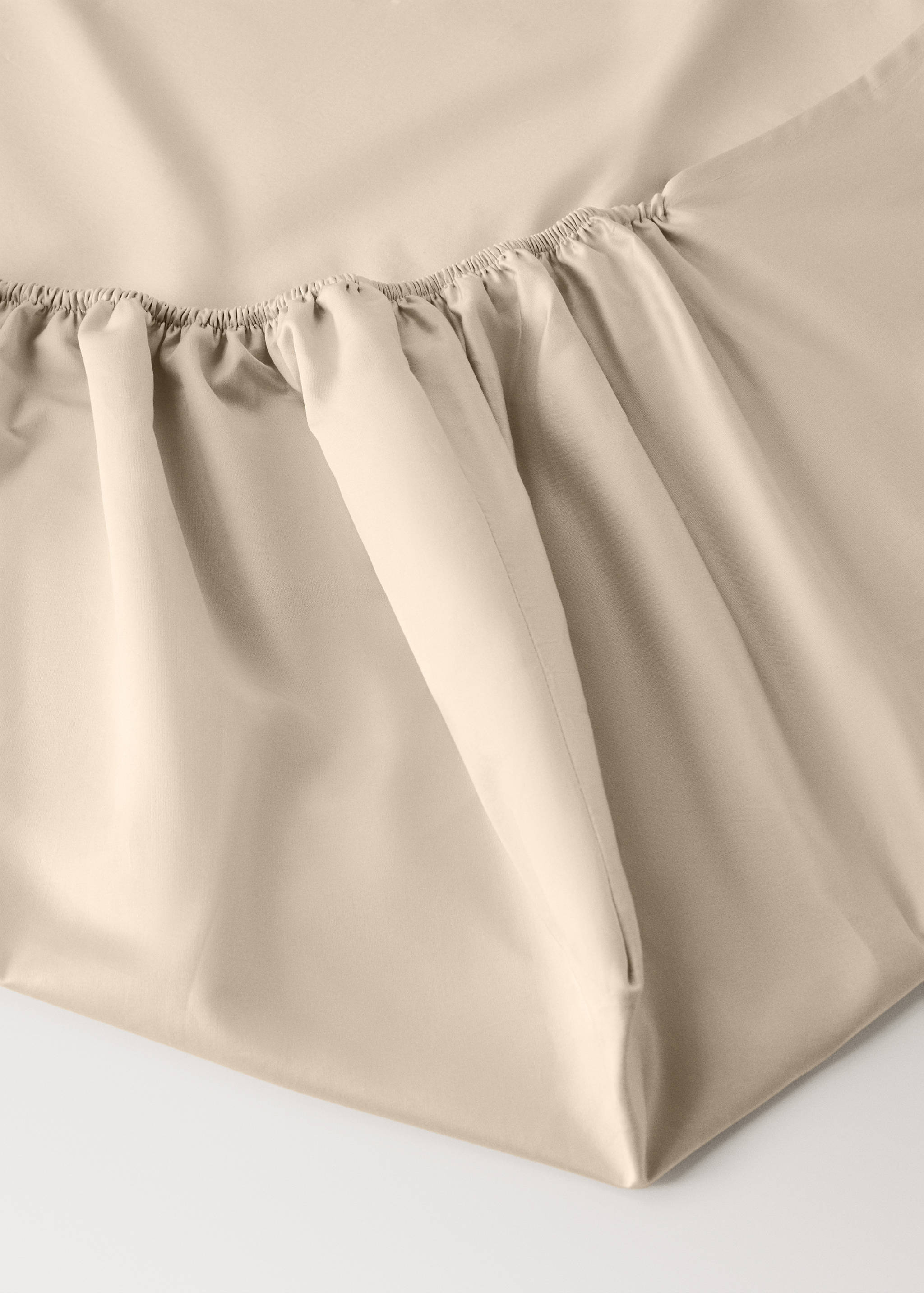 600 threads washed cotton fitted sheet King bed - Details of the article 1