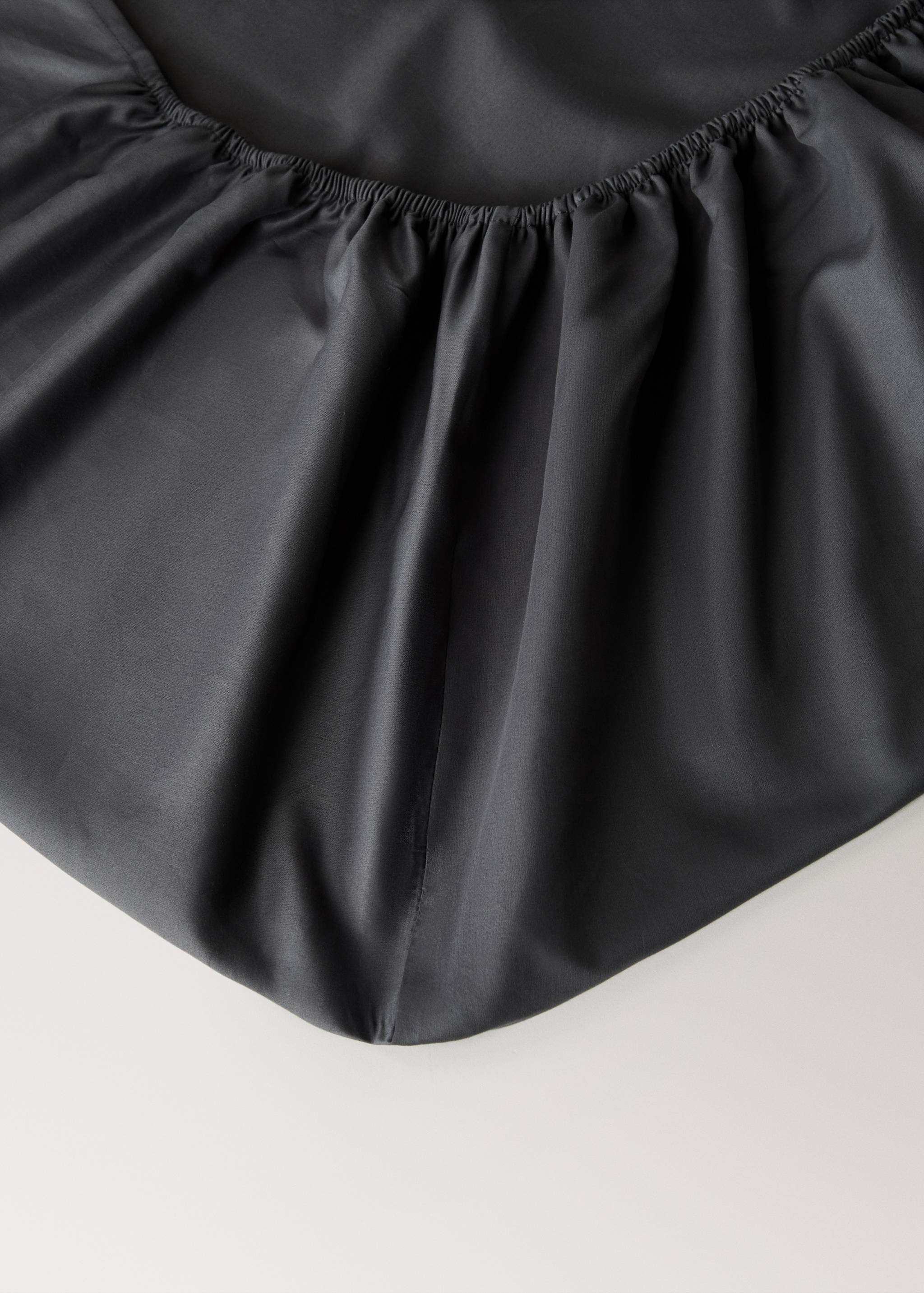 600-thread satin cotton fitted sheet for 200 cm bed - Details of the article 1