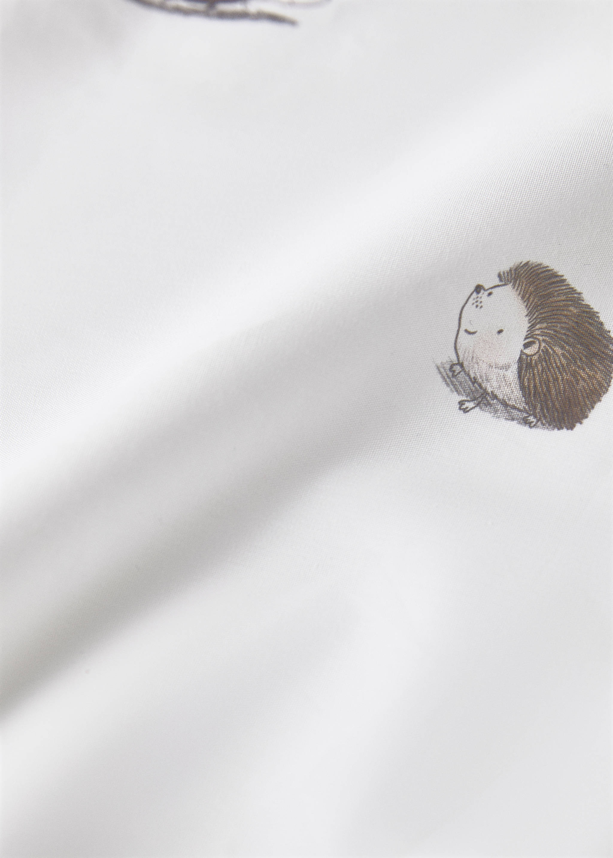 Drap-housse enfant percale de coton imprimé hérissons lit 90 cm - Détail de l'article 2