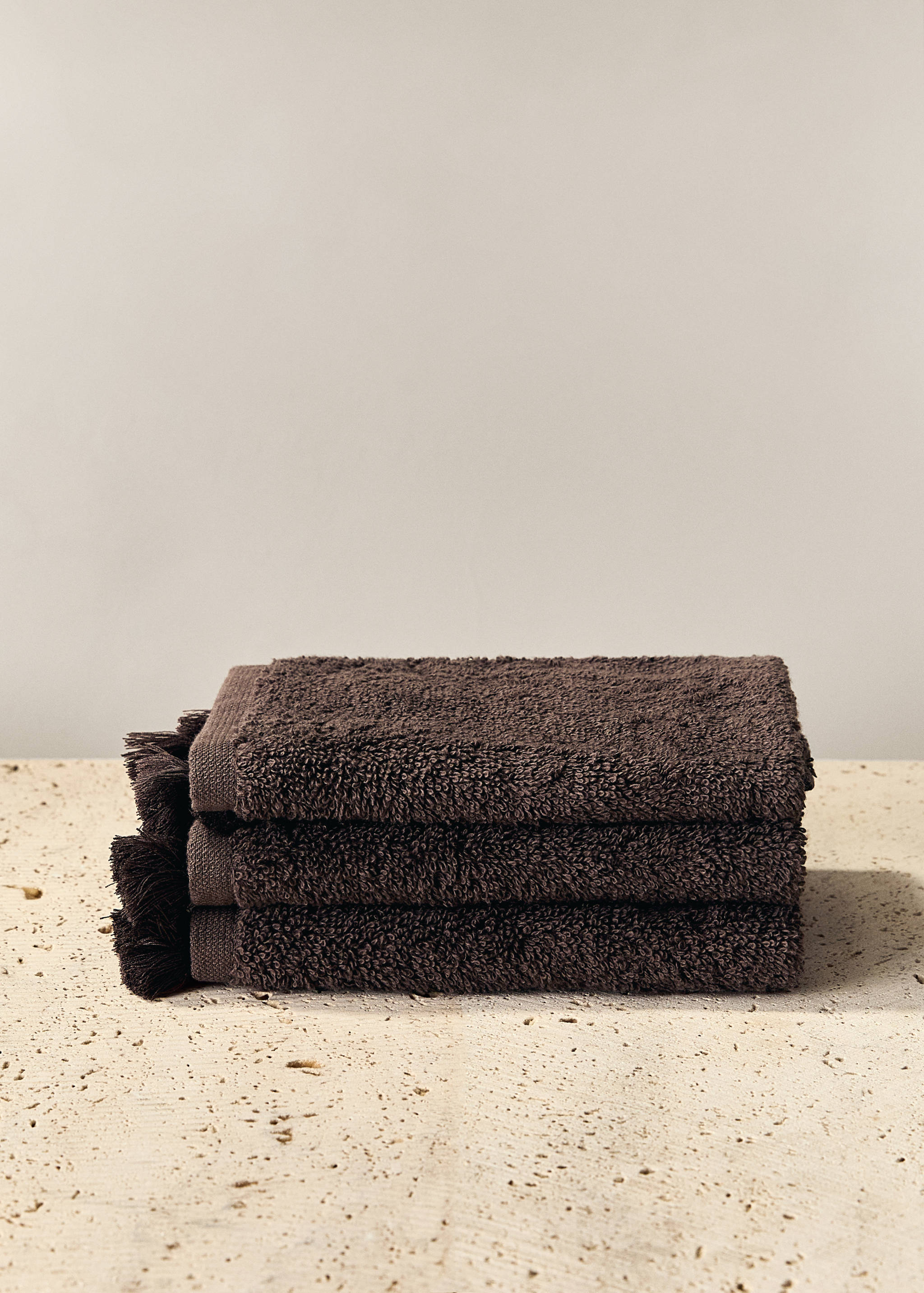 Set of 3 towels with pom-pom - General plane