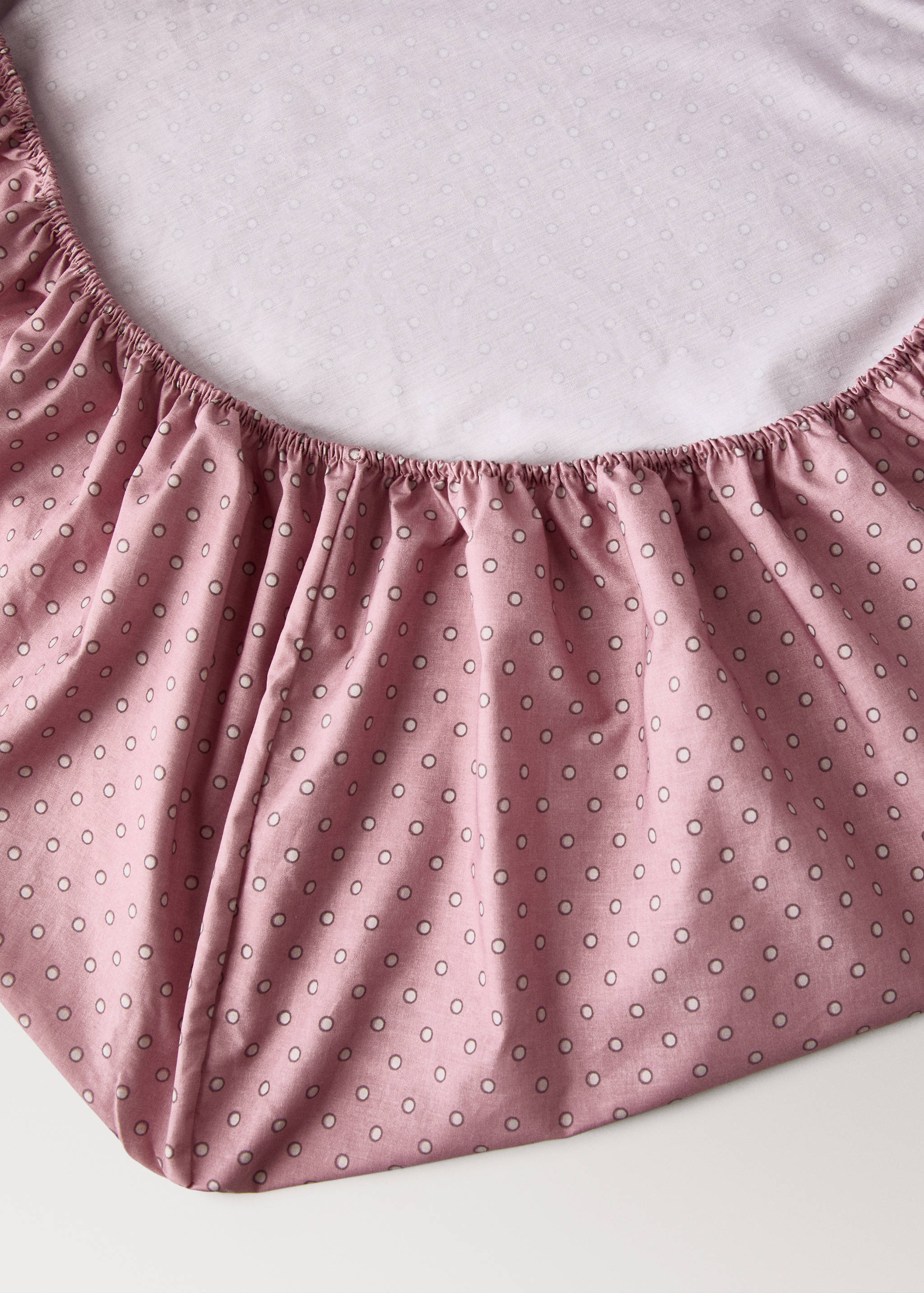 Cearcaf inferior din bumbac cu buline pentru pat de 90 cm - Detaliu al articolului 1
