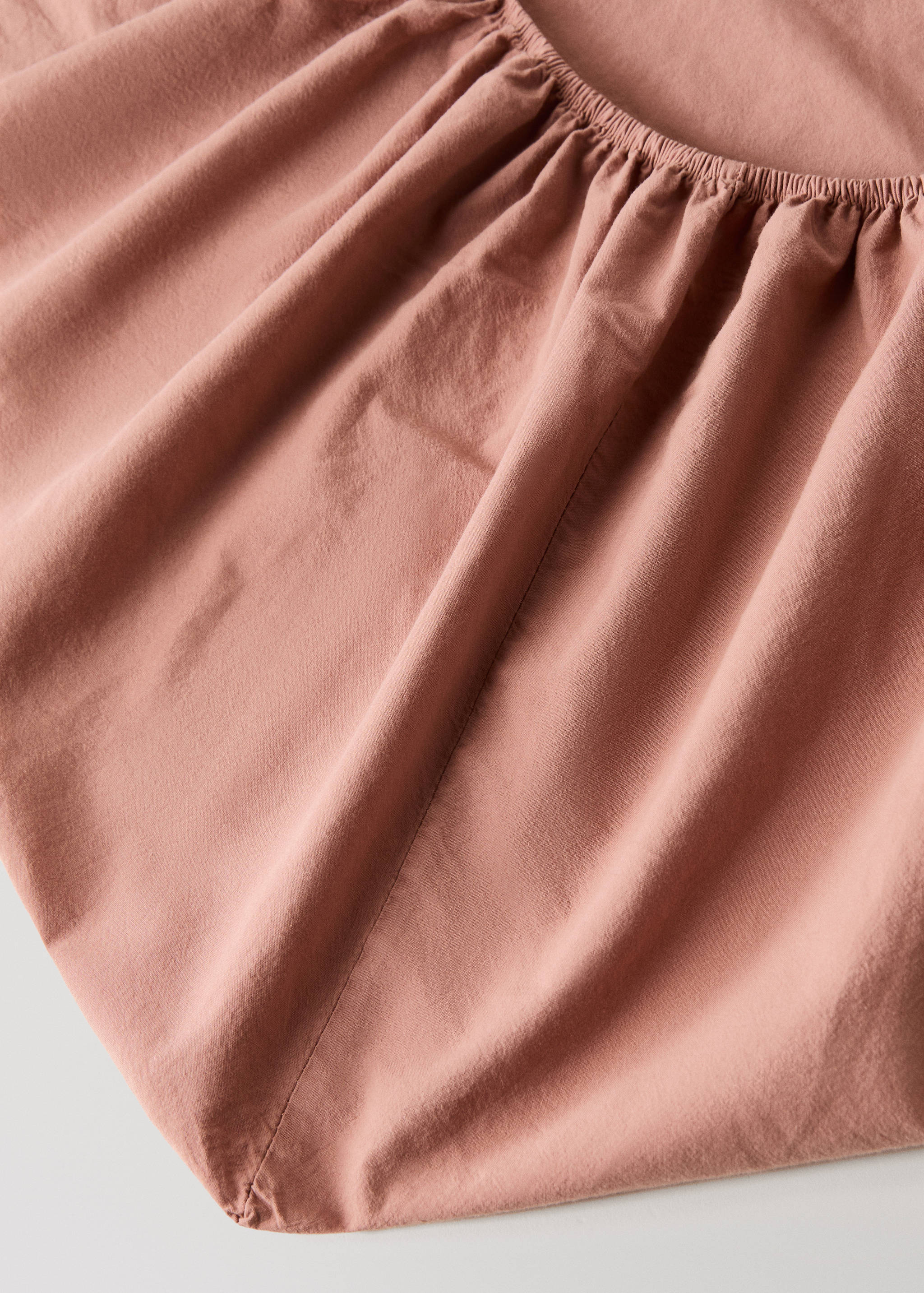 Washed cotton fitted sheet for 135/140 cm bed - Details of the article 1