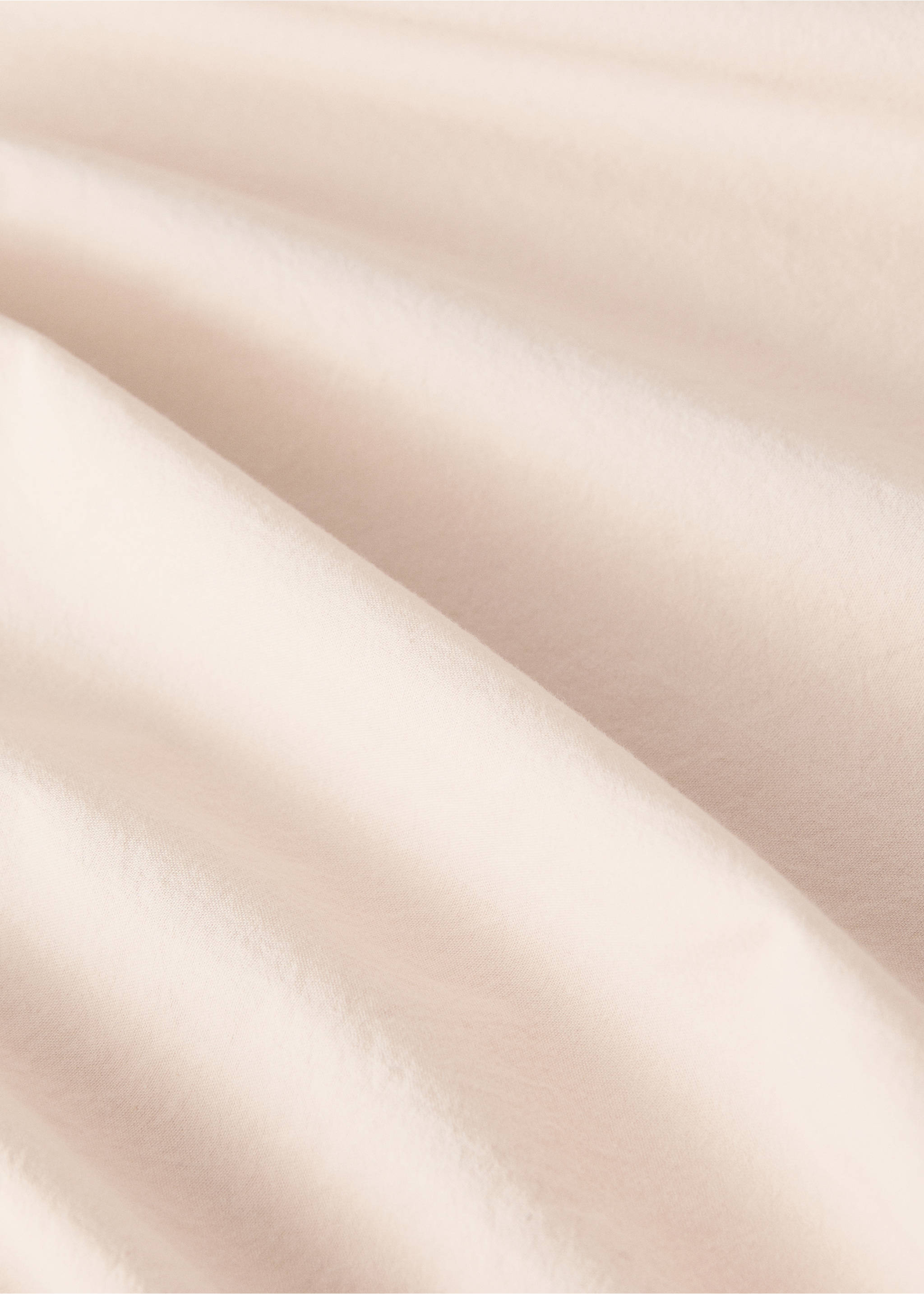 Children's washed cotton fitted sheet for 90 cm bed - Details of the article 2, Ecru. Ref: 17041579-00.