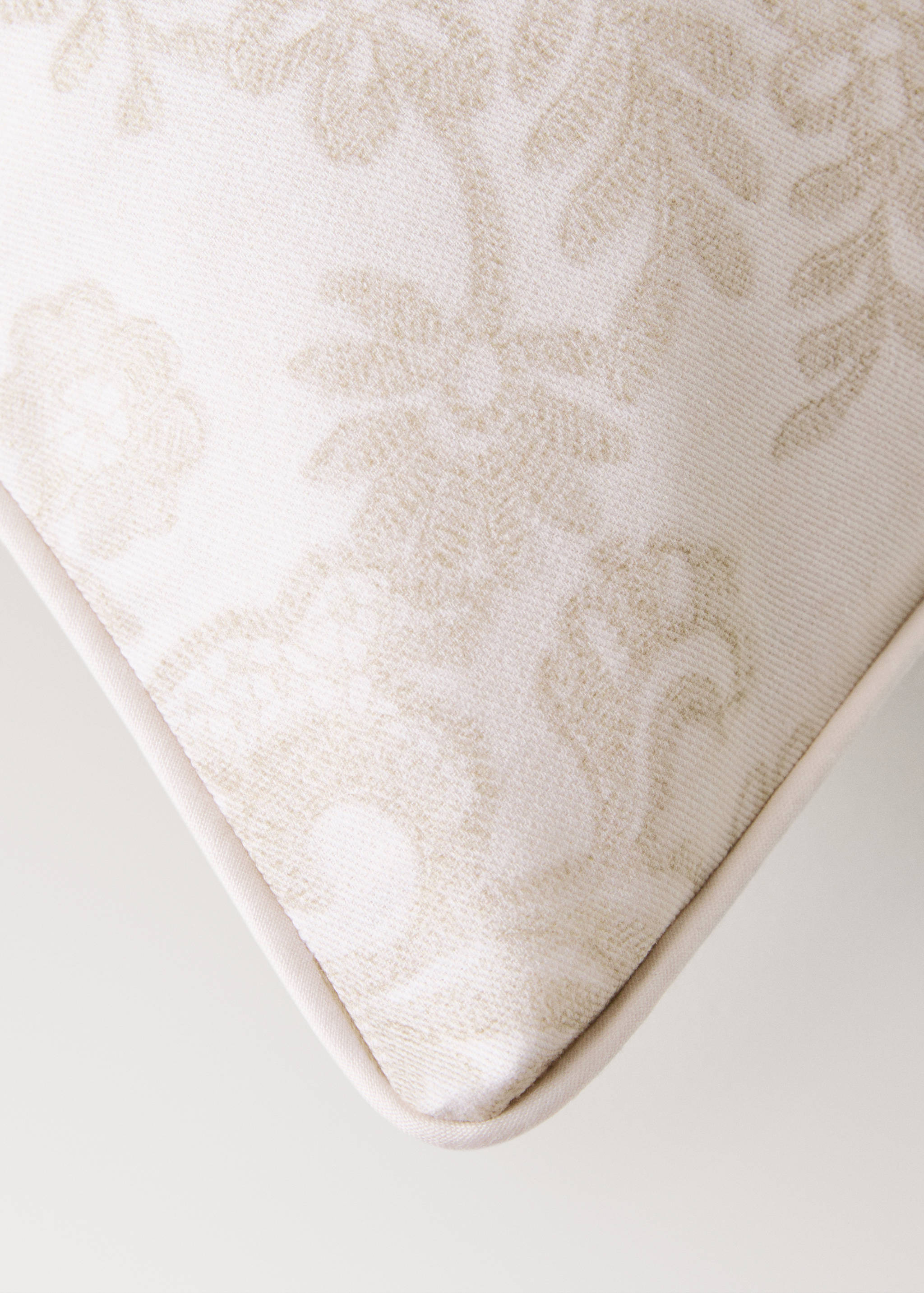 Floral-print cotton cushion cover 45x45cm - Details of the article 2