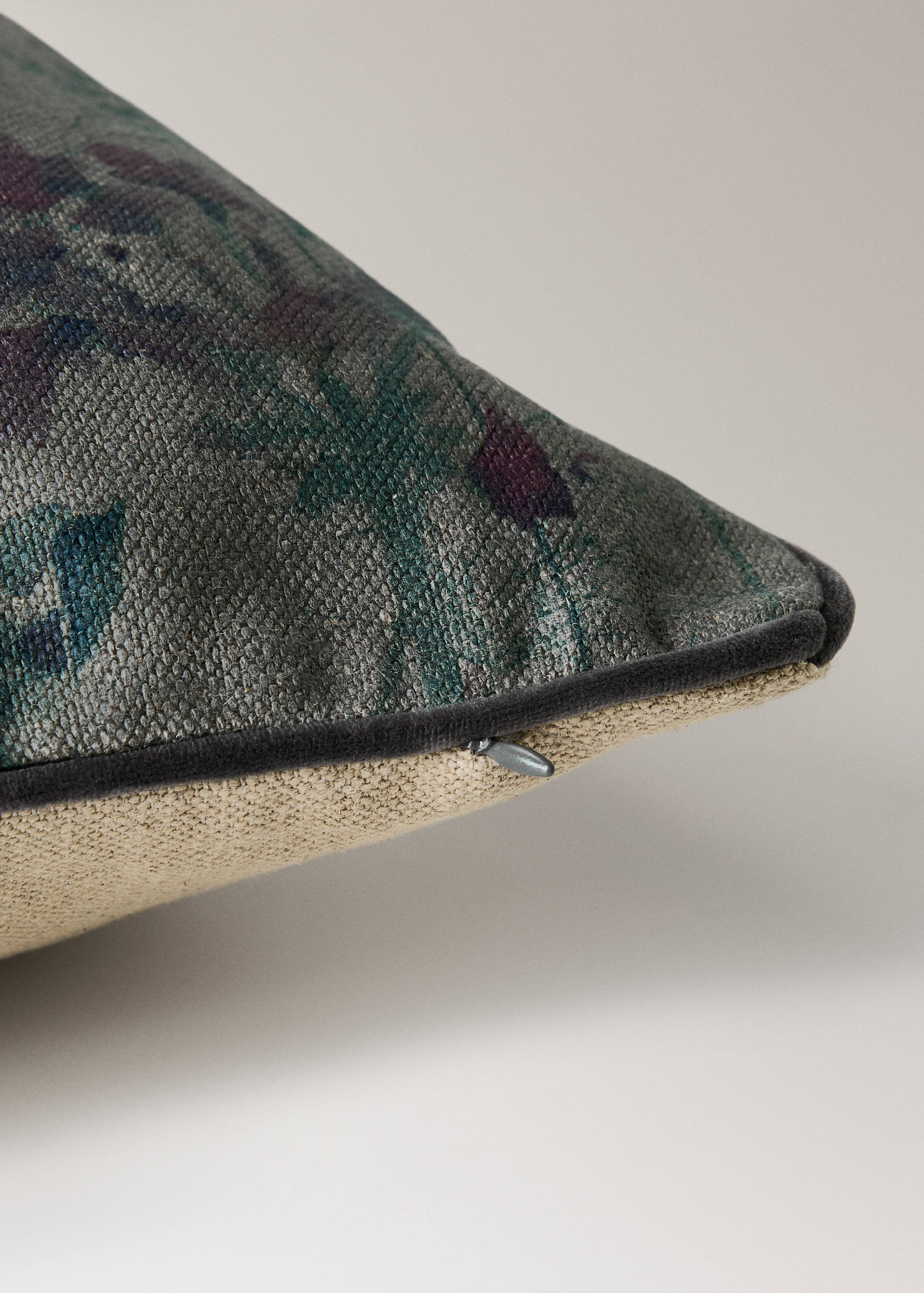 Leinen-Kissenhülle mit Blumenprint 50x50 cm - Detail des Artikels 2