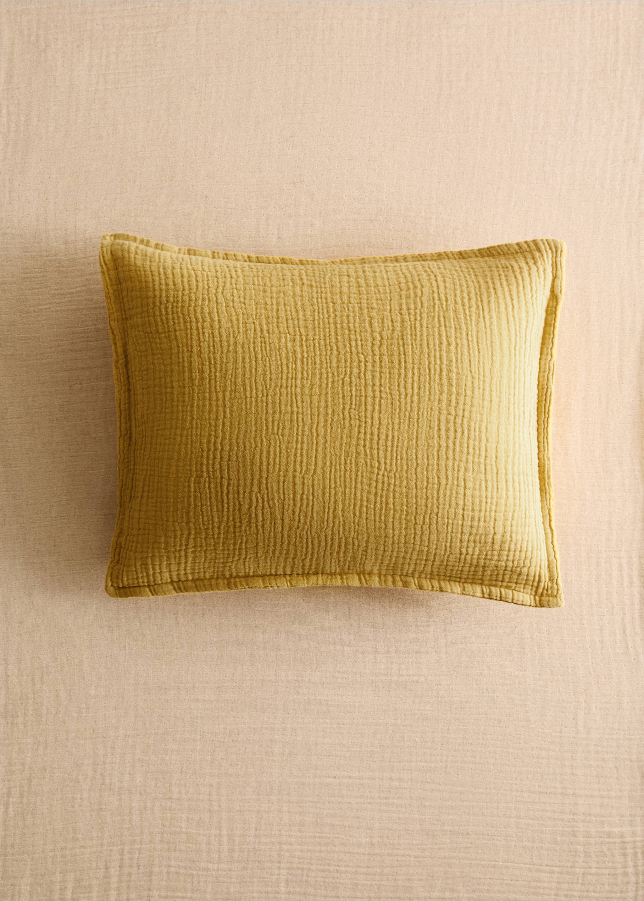 Gauze children's cushion cover 30x40 cm - General plane, Yellow. Ref: 17041595-00.