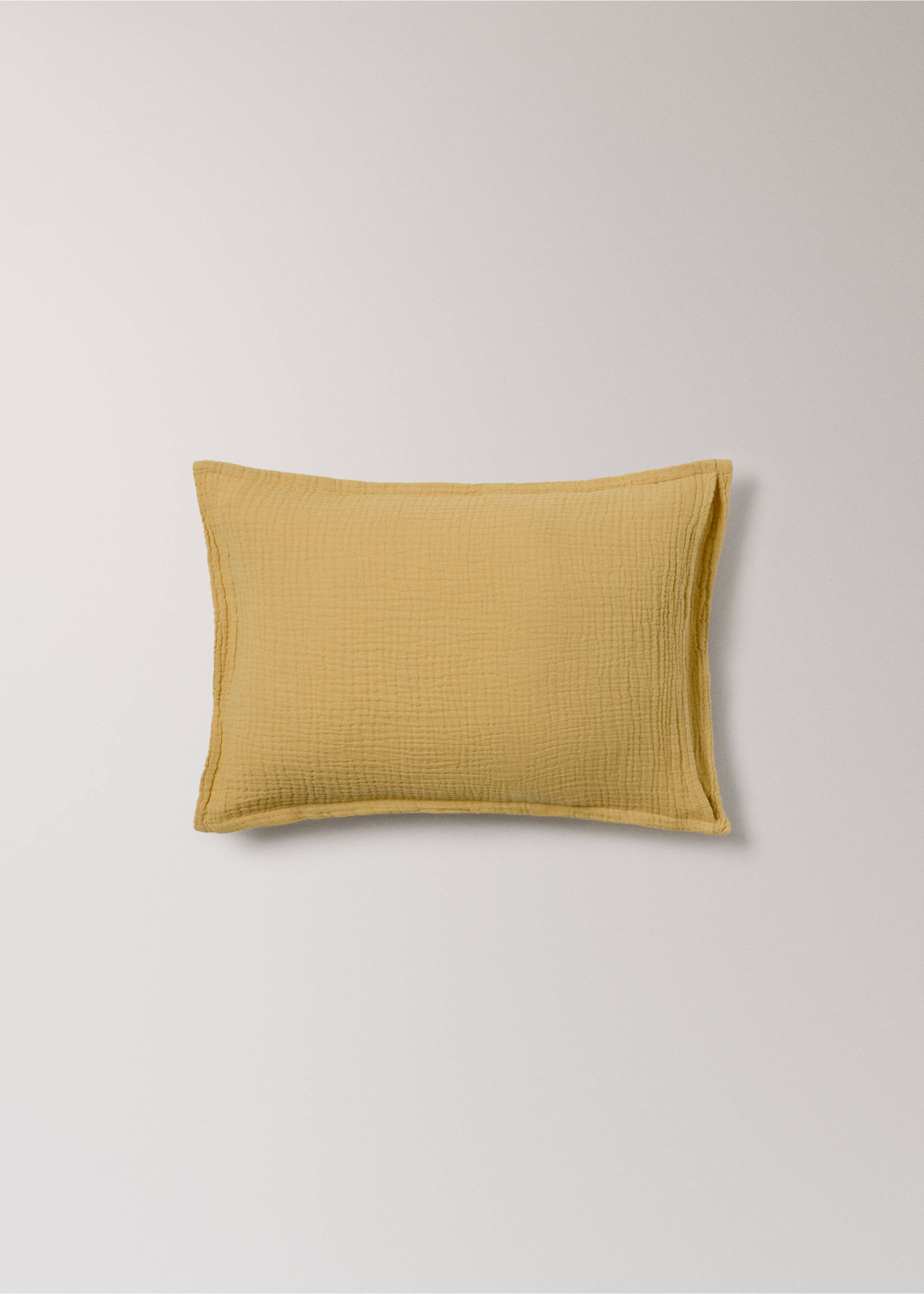Gauze children's cushion cover 30x40 cm - Details of the article 1, Yellow. Ref: 17041595-00.