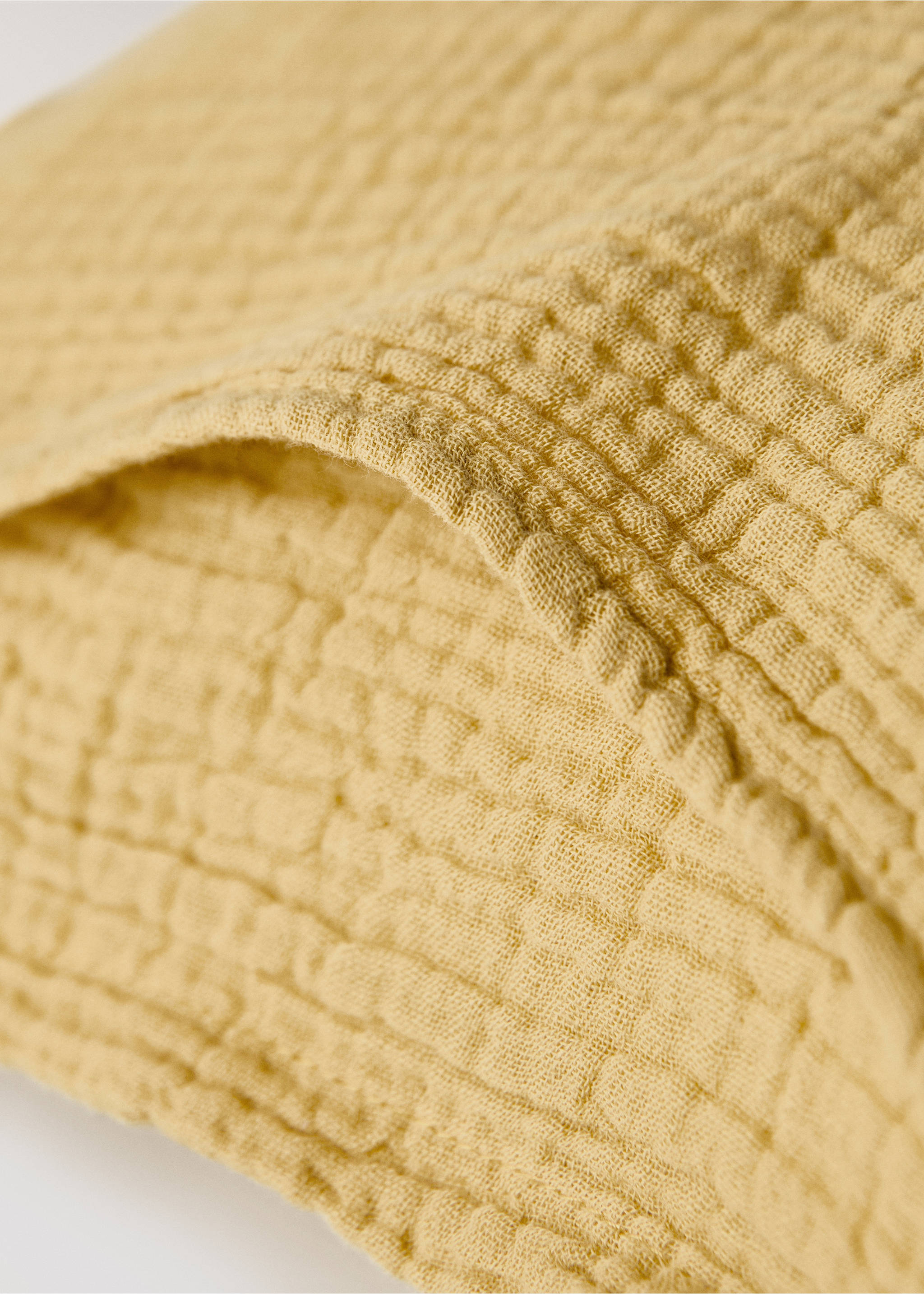 Gauze children's cushion cover 30x40 cm - Details of the article 2, Yellow. Ref: 17041595-00.