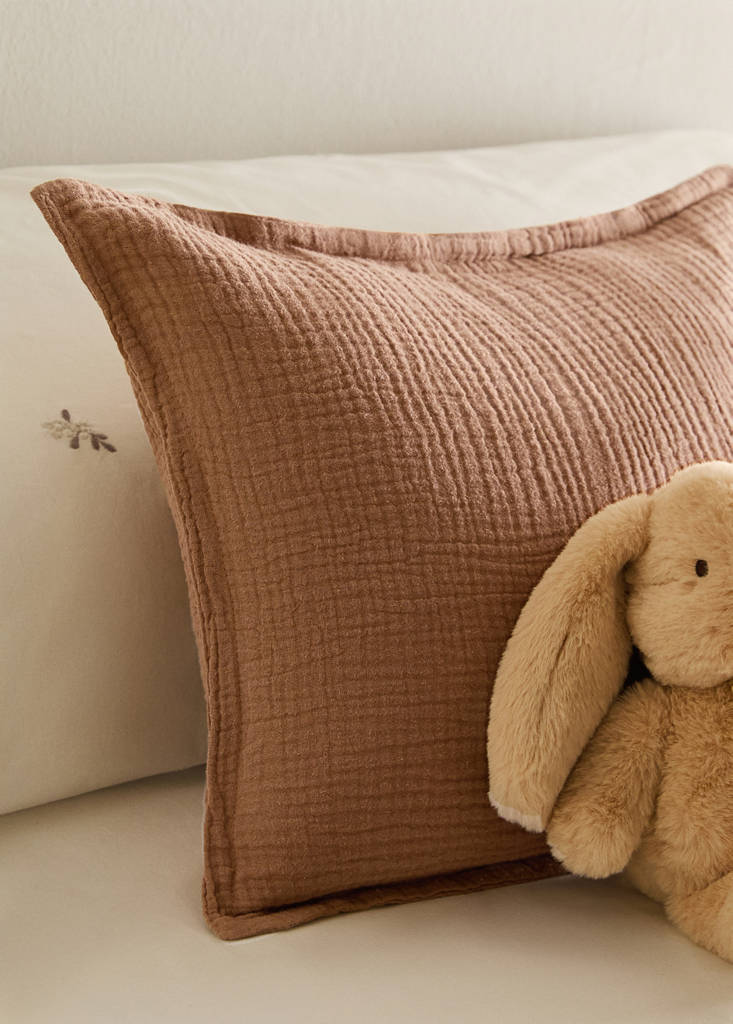 Gauze children's cushion cover 30x40 cm — Medium Brown