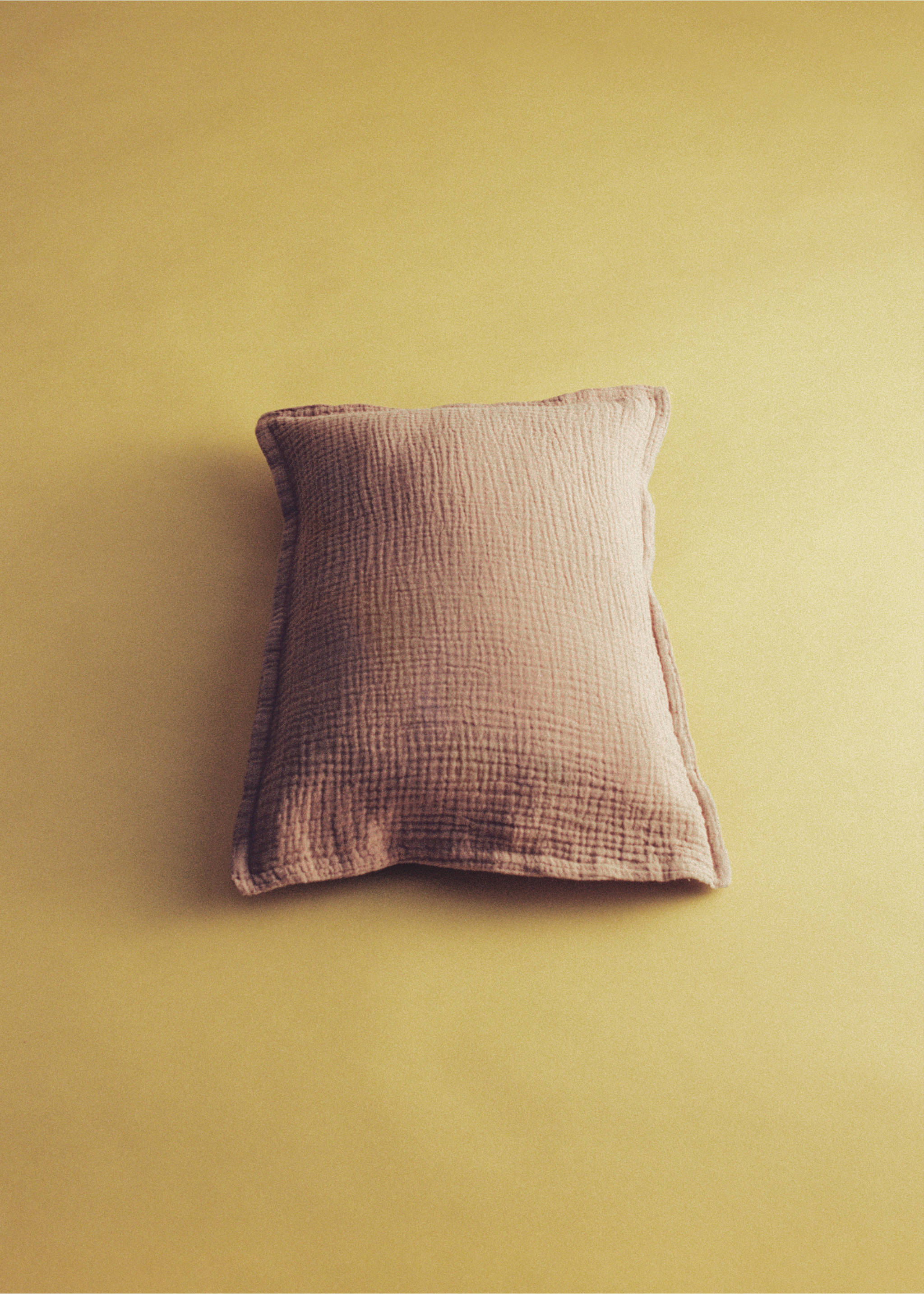 Gauze children's cushion cover 30x40 cm - Details of the article 5, Medium Brown. Ref: 17041595-00.