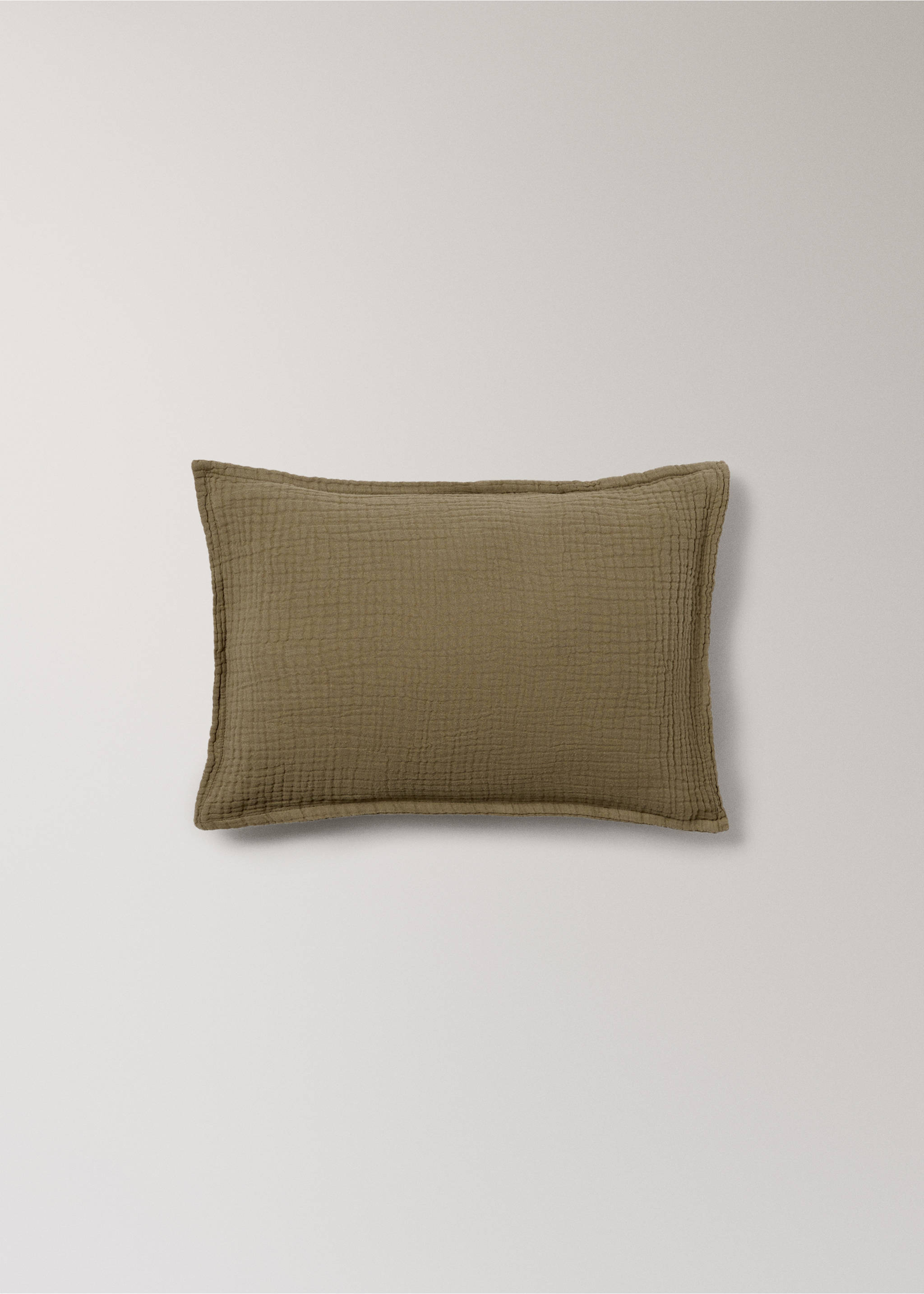 Gauze children's cushion cover 30x40 cm - Article without model, Olive Green. Ref: 17041595-00.