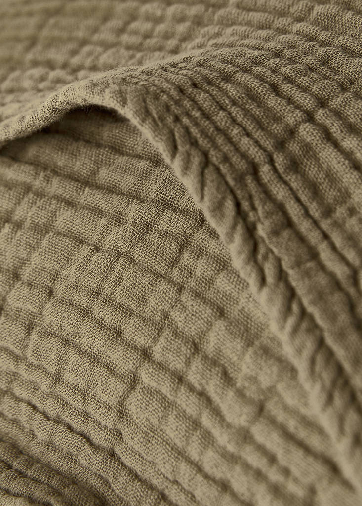 Gauze children's cushion cover 30x40 cm — Olive Green