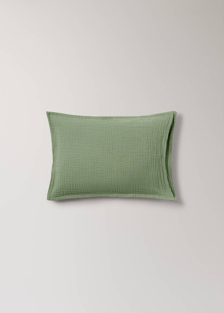 Gauze children's cushion cover 30x40 cm — Green