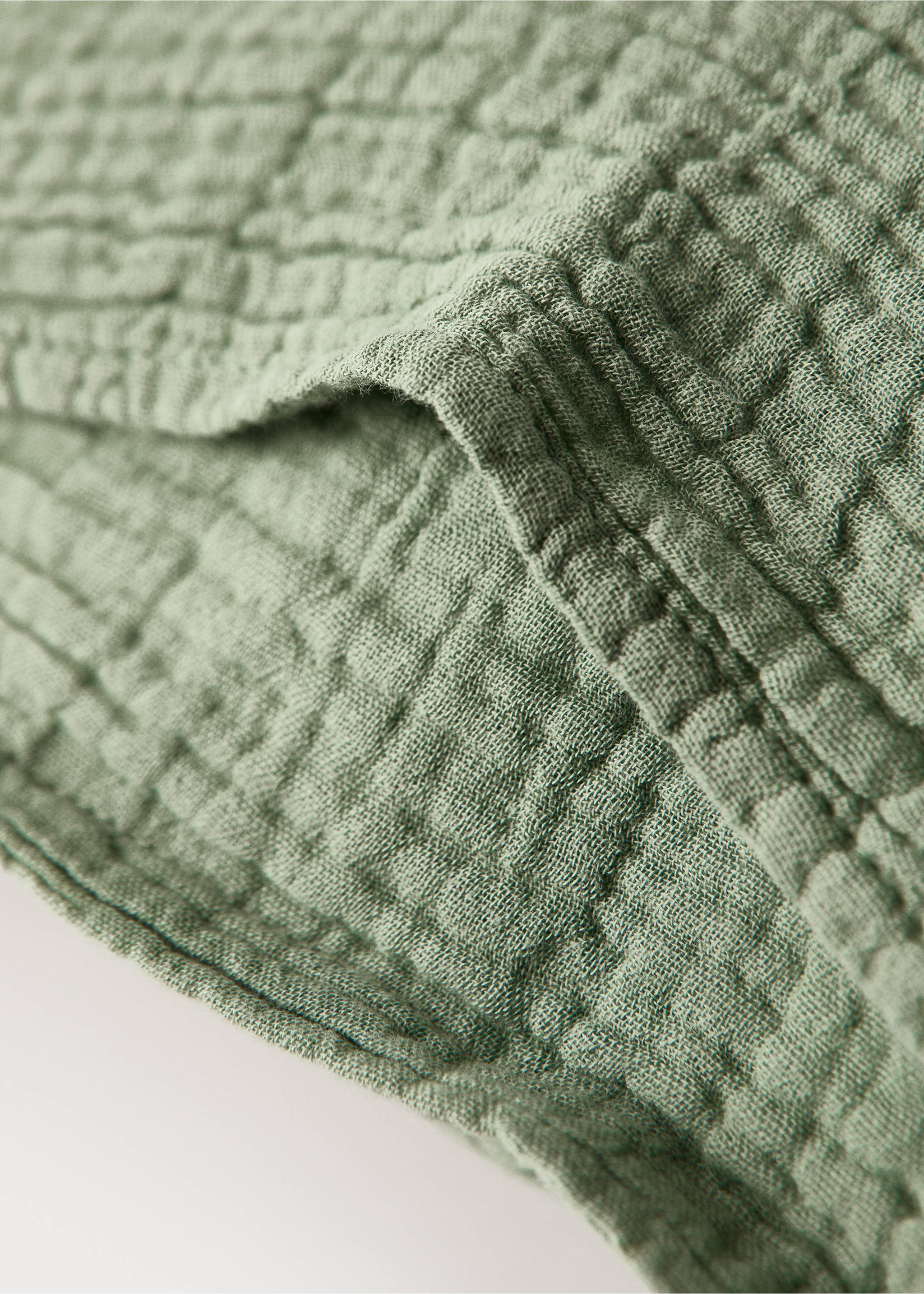 Husă de pernuță pentru copii din bumbac muselină 30x40 cm - Detaliu al articolului 2, Verde. Ref: 17041595-00.