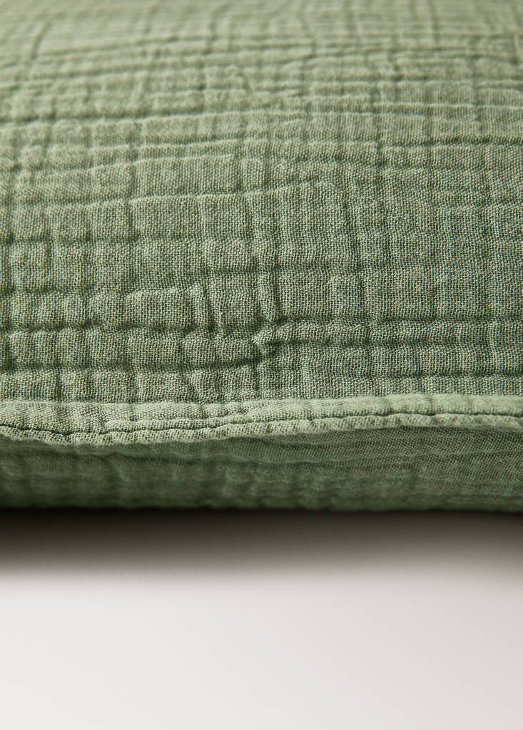 Gauze children's cushion cover 30x40 cm — Green