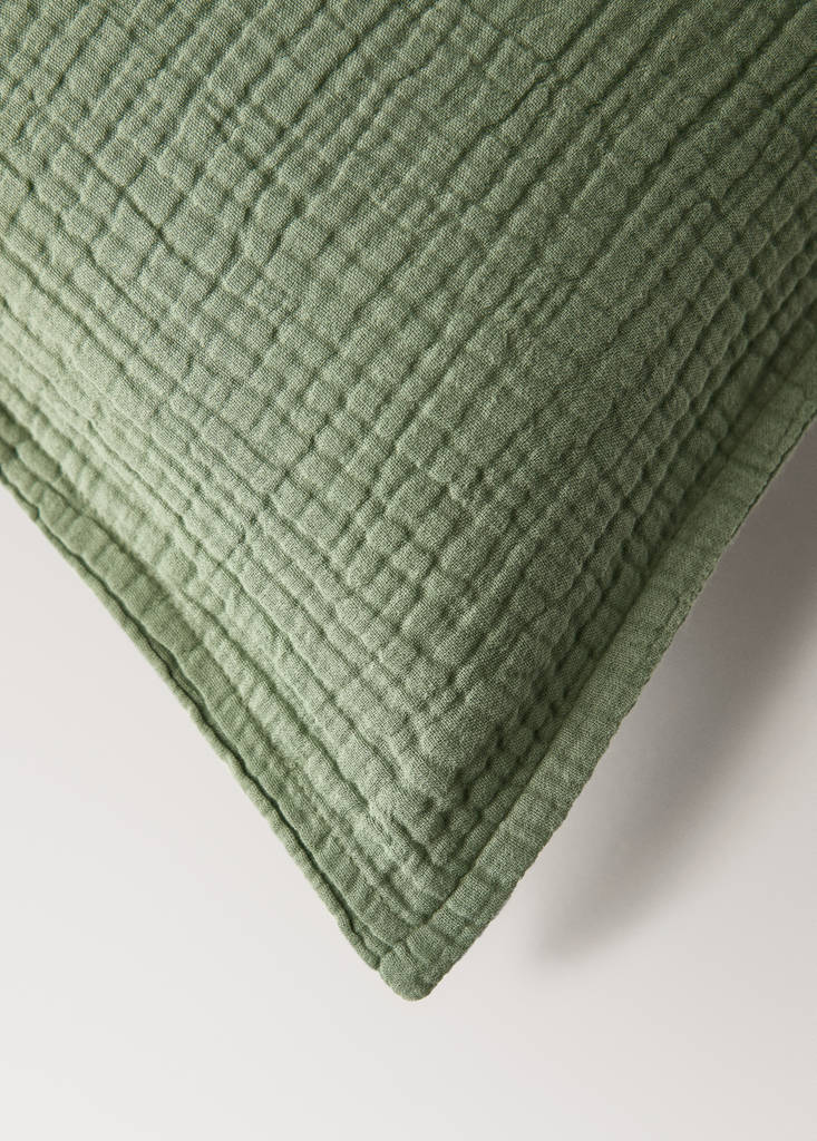 Gauze children's cushion cover 30x40 cm — Green