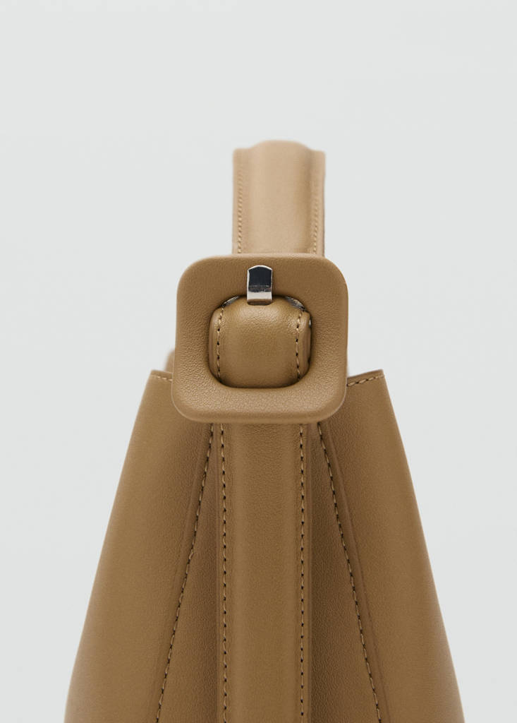 Mini shopper bag with buckle — Khaki