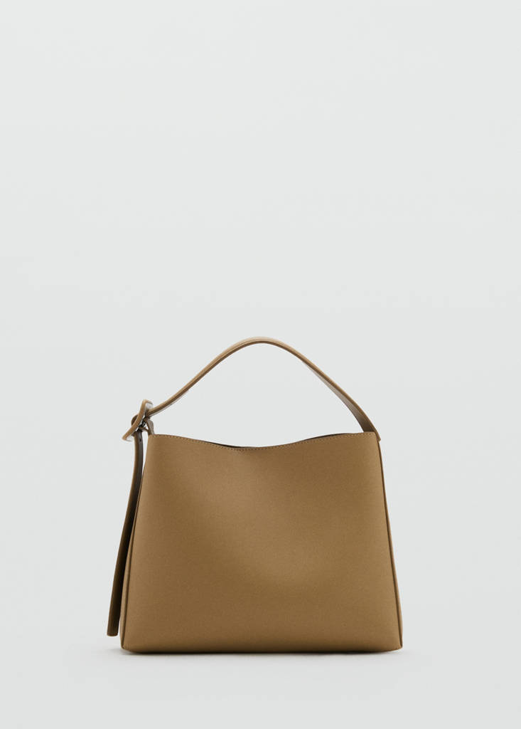 Mini shopper bag with buckle — Khaki