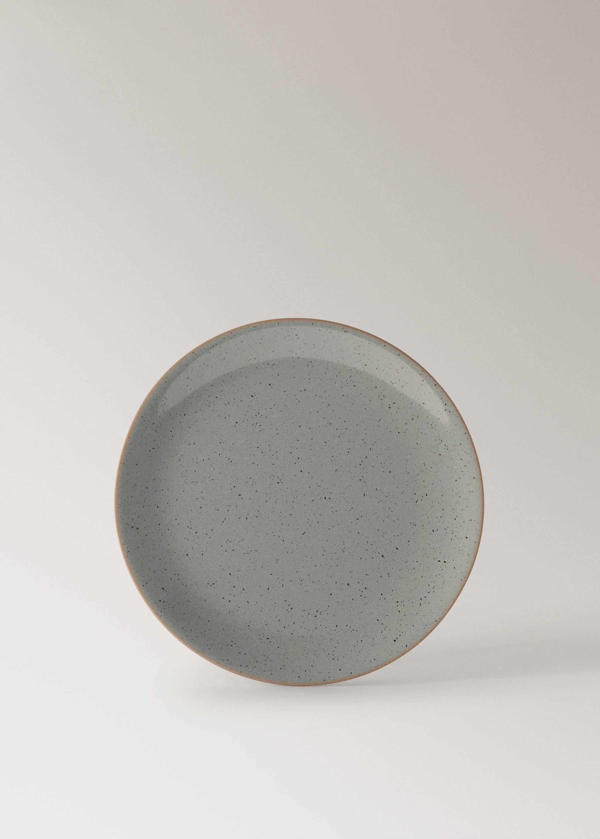 Stoneware dinner plate with spots - Article without model